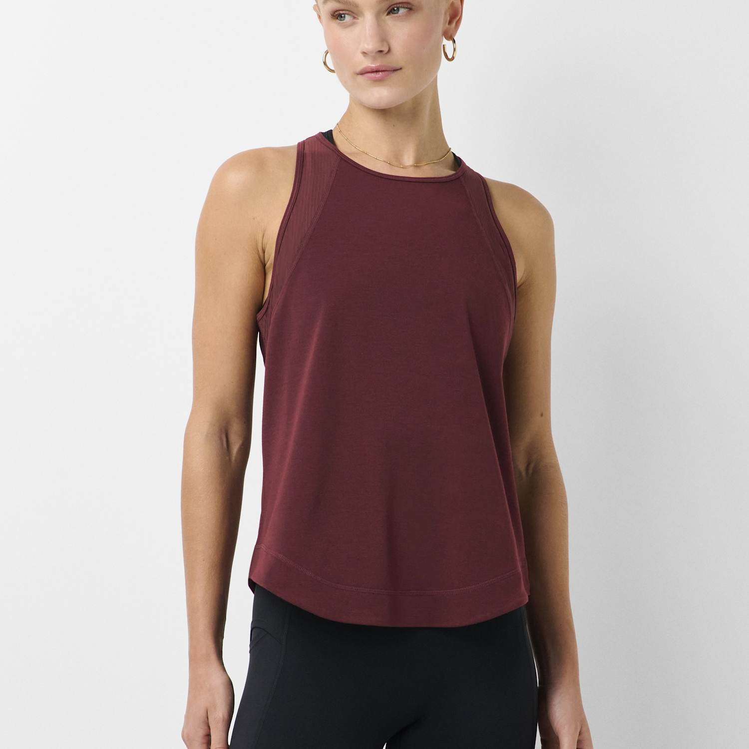 Sweaty Betty Women's Breathe Easy Mesh Run Tank Top 2.0 - Small - Burgundy