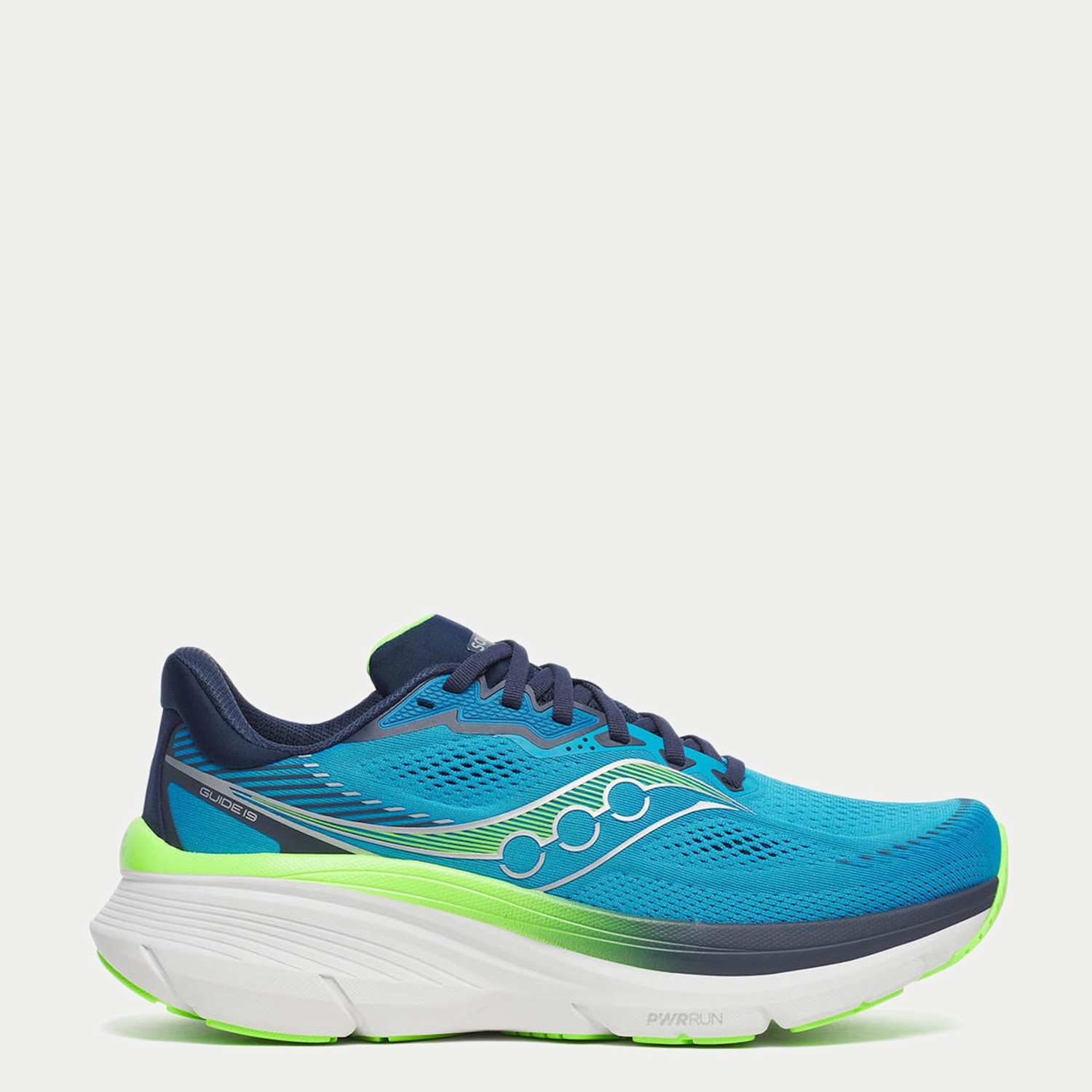 Saucony Men's Guide 19 Running Trainers - 7 - Blue Mix
