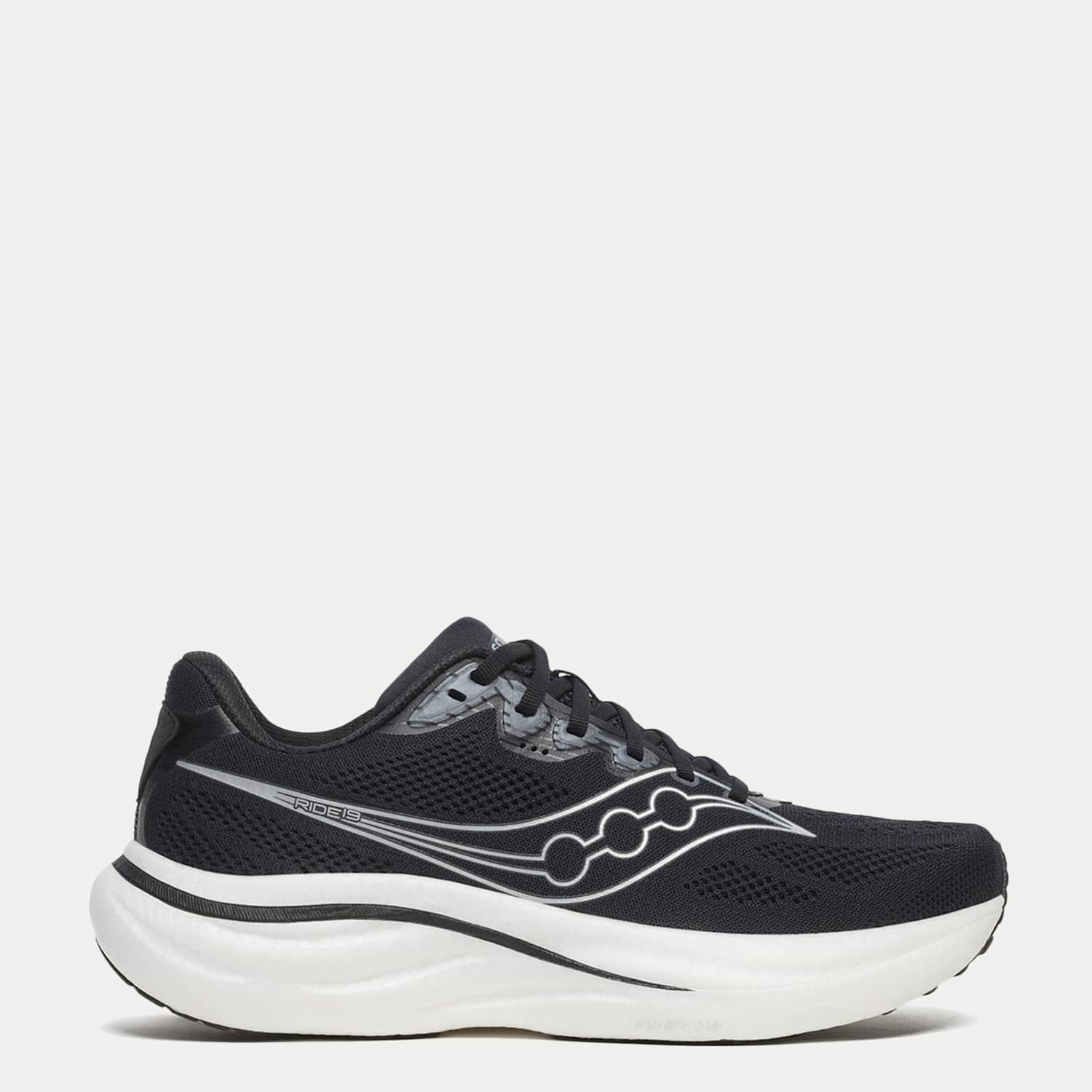 Saucony Men's Ride 19 Trainers - 11 - Black Mix