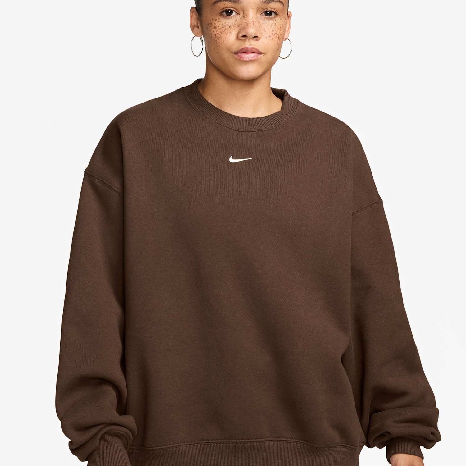 Nike Women's Studio Crew Neck Sweatshirt - Medium - Brown - Available at M&S