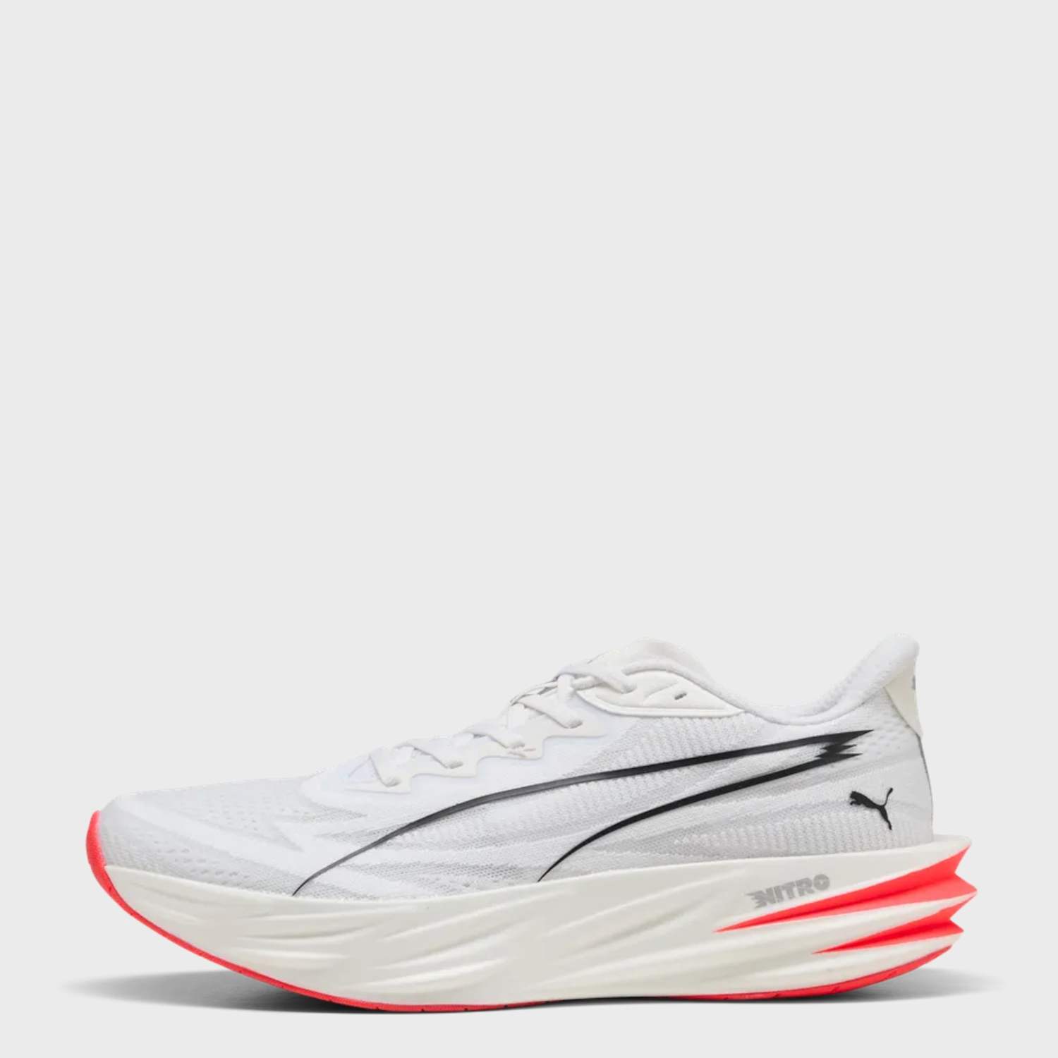 Puma Men's Deviate Pure NITRO Running Trainers - 10 - White Mix