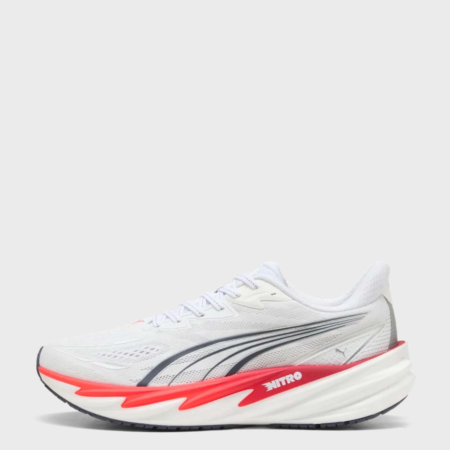 Puma Men's Velocity NITRO 5 Running Trainers - 8 - White Mix