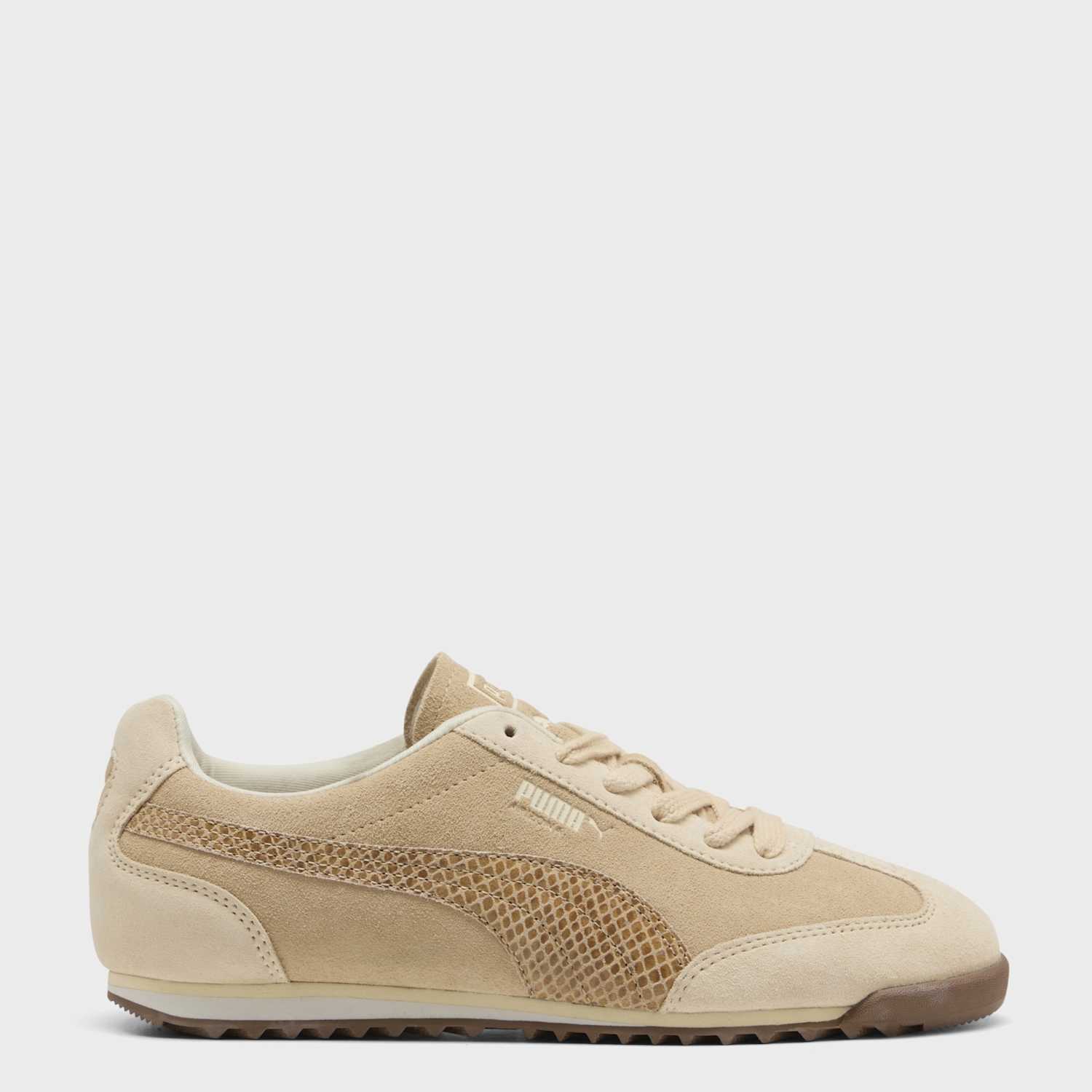 Puma Women's Arizona Snake Print Suede Trainers - 6 - Beige Mix