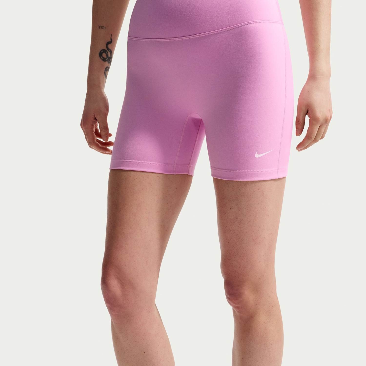 Nike Women's One High Waisted Biker Shorts - Small - Light Pink - Available at M&S