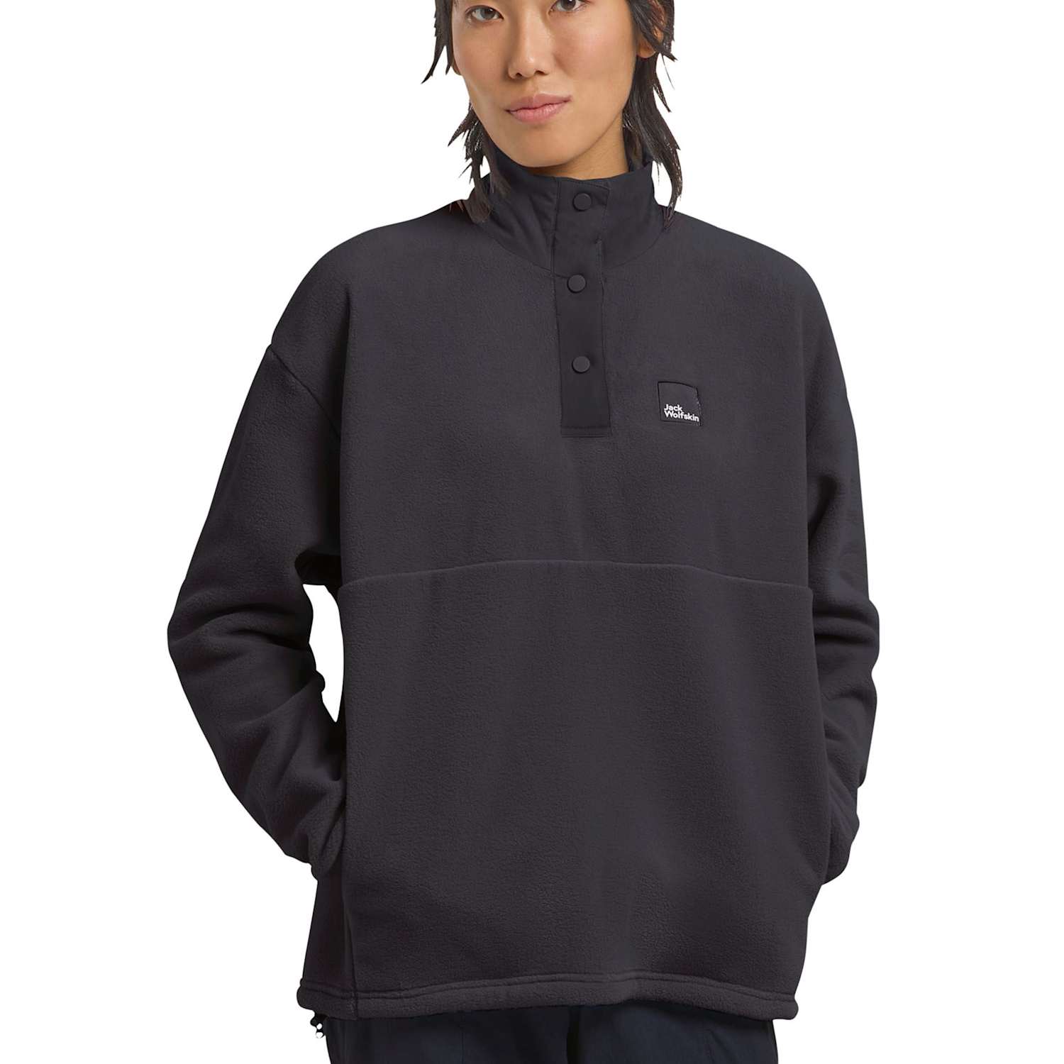 Jack Wolfskin Women's Sumetro Half Zip Fleece Jacket - Small - Black