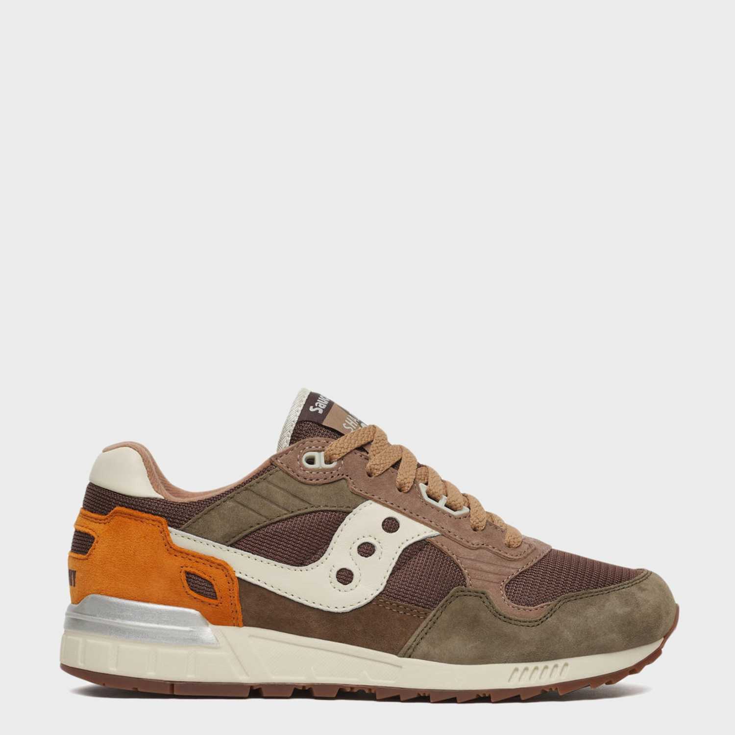 Saucony Men's Shadow 5000 Trainers - 10 - Brown Mix