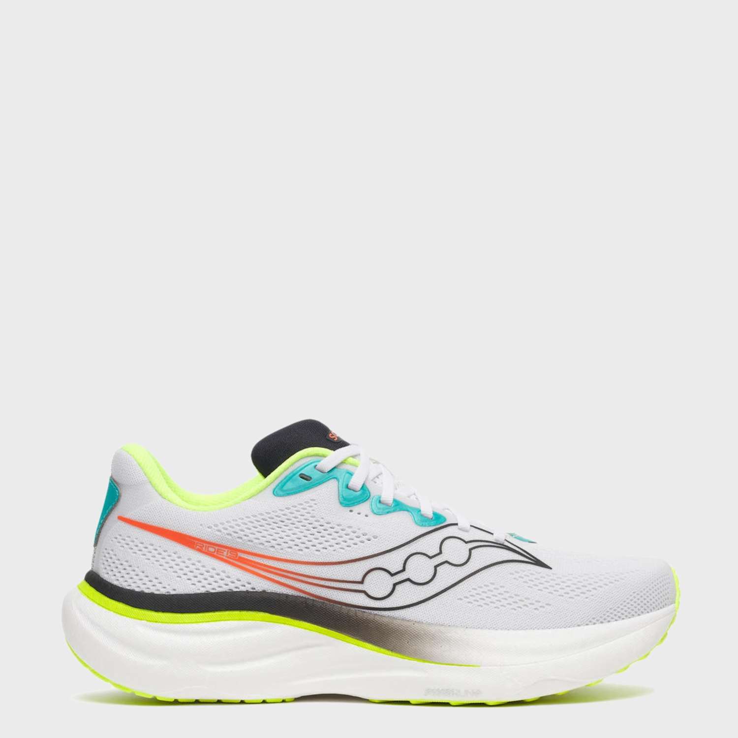 Saucony Men's Ride 19 Trainers - 10 - White Mix