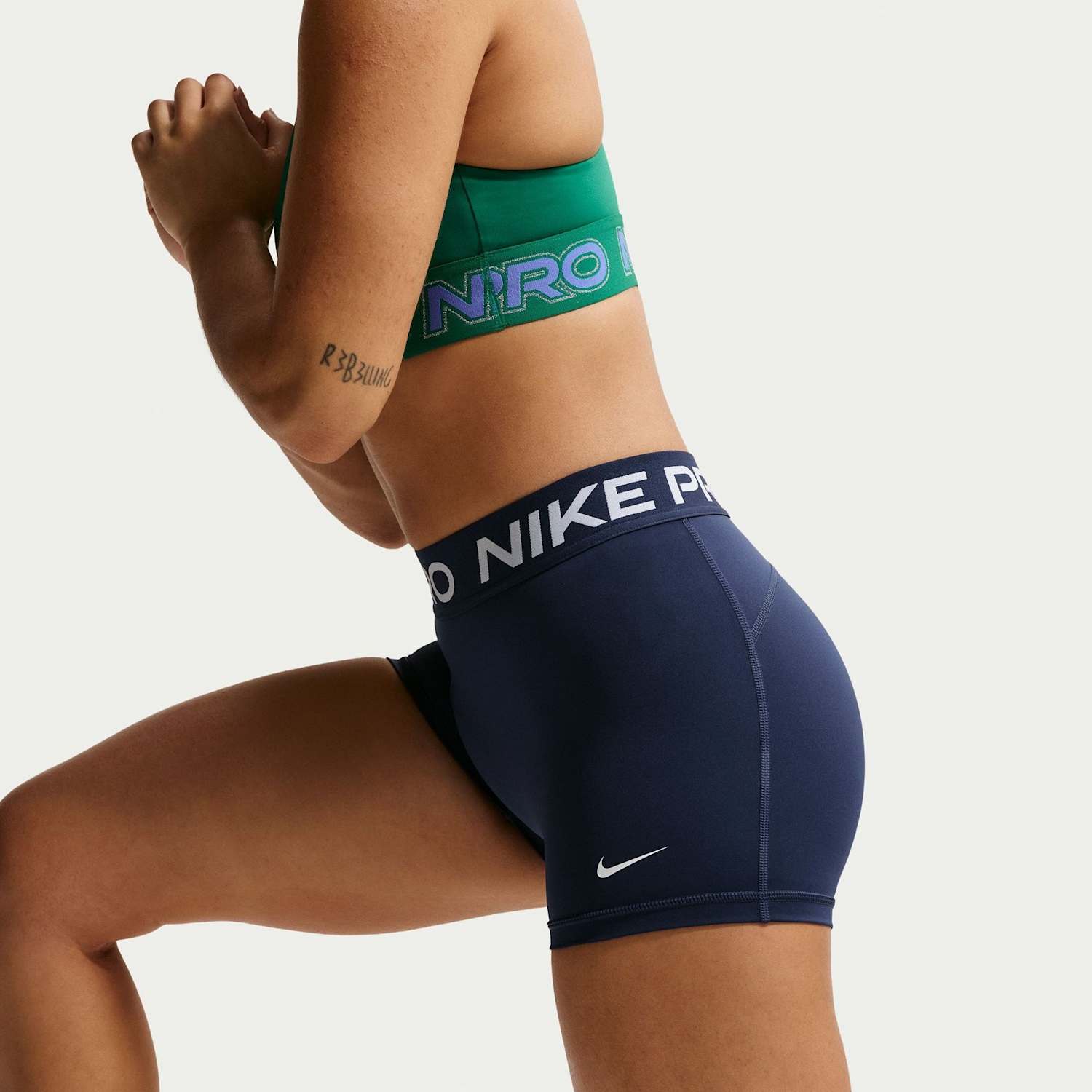 Nike Women's Pro Mid-Rise 3 Bike Shorts - Small - Dark Navy - Available at M&S