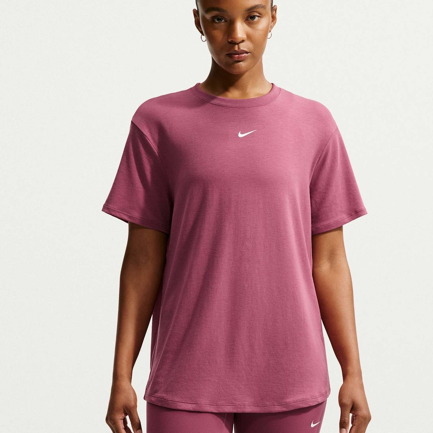 Nike Women's Phoenix Fleece Crew Neck Sweatshirt - Medium - Dusky Rose - Available at M&S