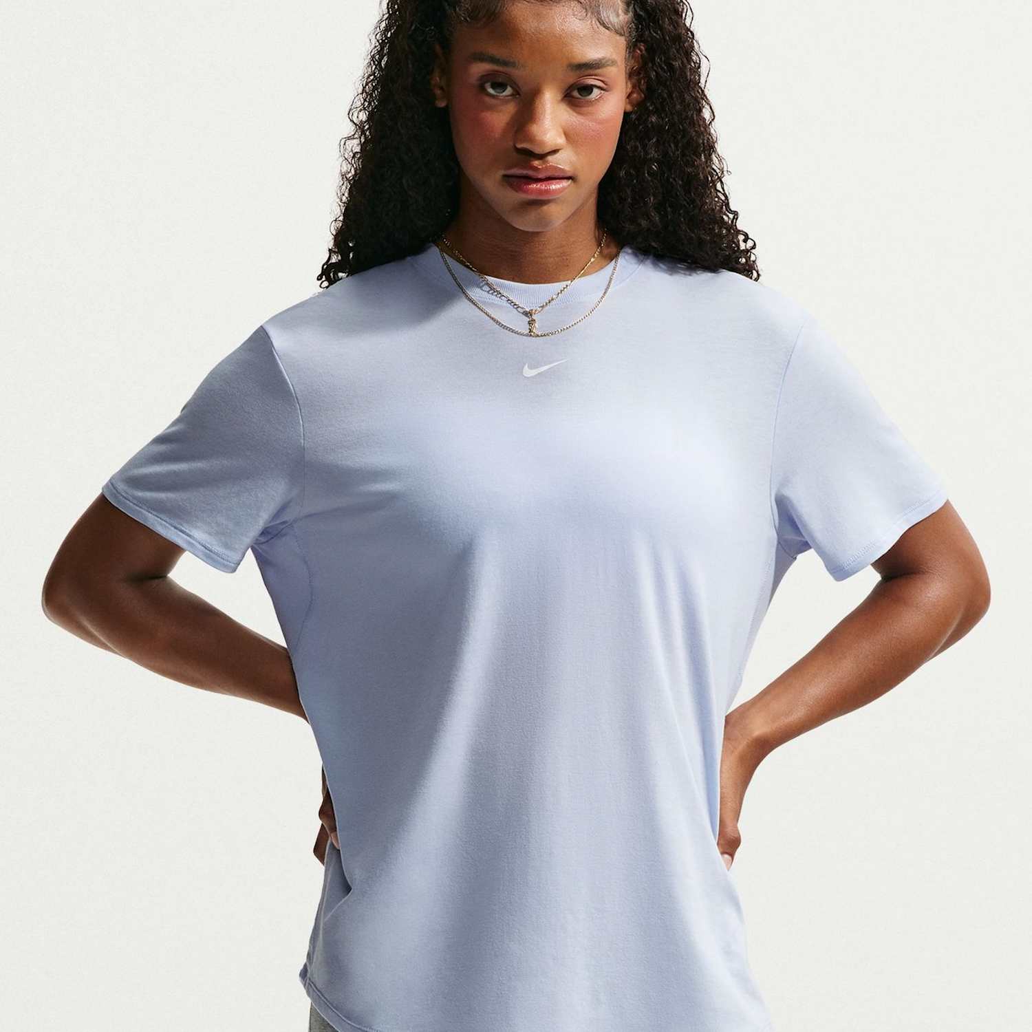 Nike Women's Phoenix Fleece Crew Neck Sweatshirt - Large - Light Blue - Available at M&S