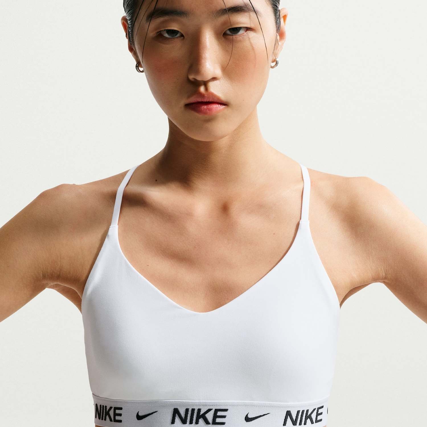 Nike Women's Indy Light Support Non Wired Sports Bra - Small - Black Mix - Available at M&S
