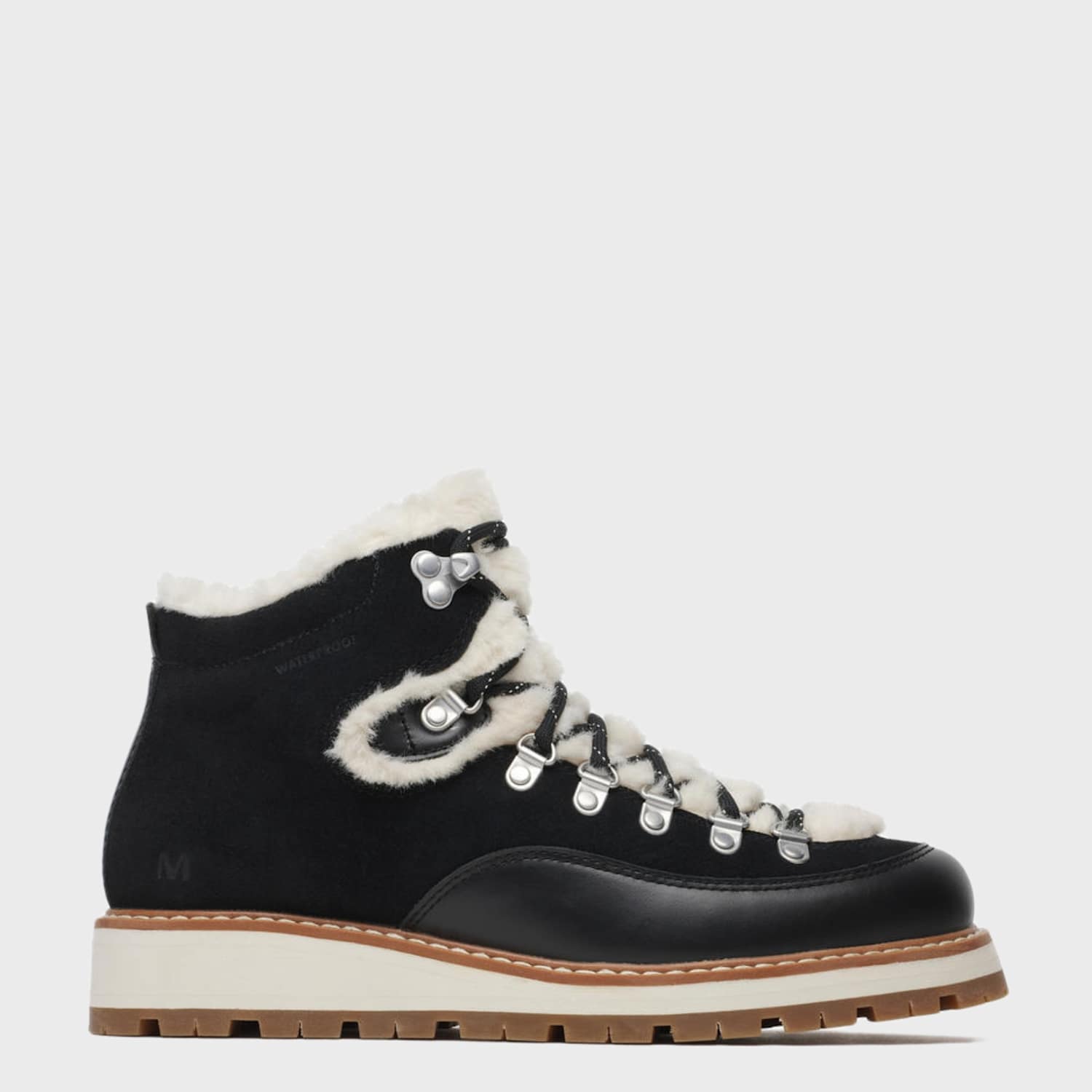 Merrell Women's Sugarloaf Mid Lace Cozy Waterproof Boots - 6 - Black Mix - Available at M&S
