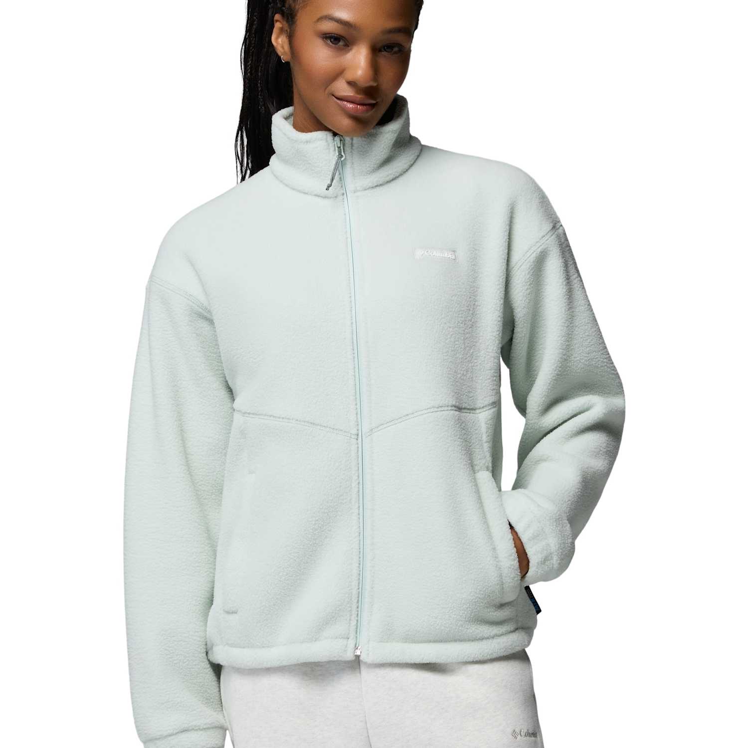 Columbia Women's Timber Crest MTR Zip Up Fleece Jacket - Small - Light Green