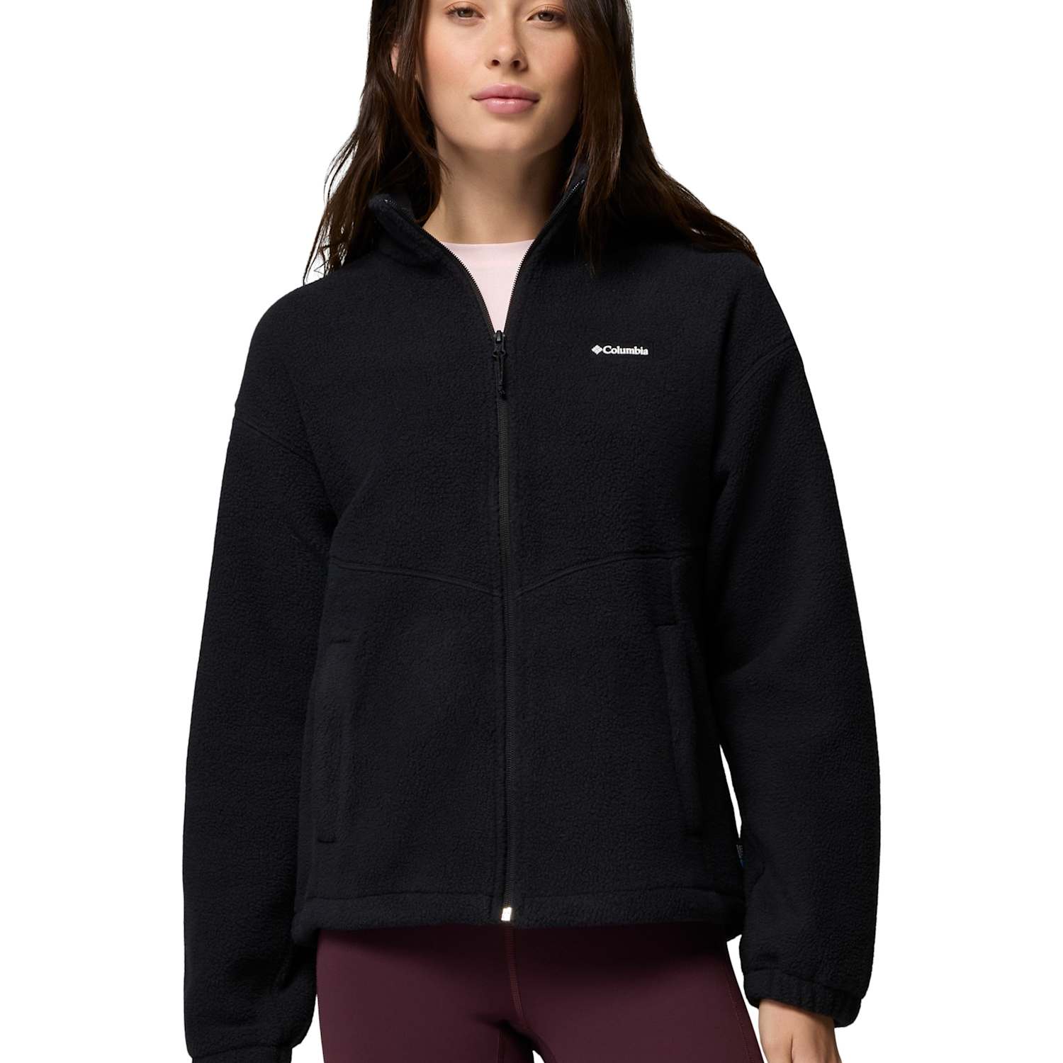 Columbia Women's Timber Crest MTR Zip Up Fleece Jacket - Small - Black