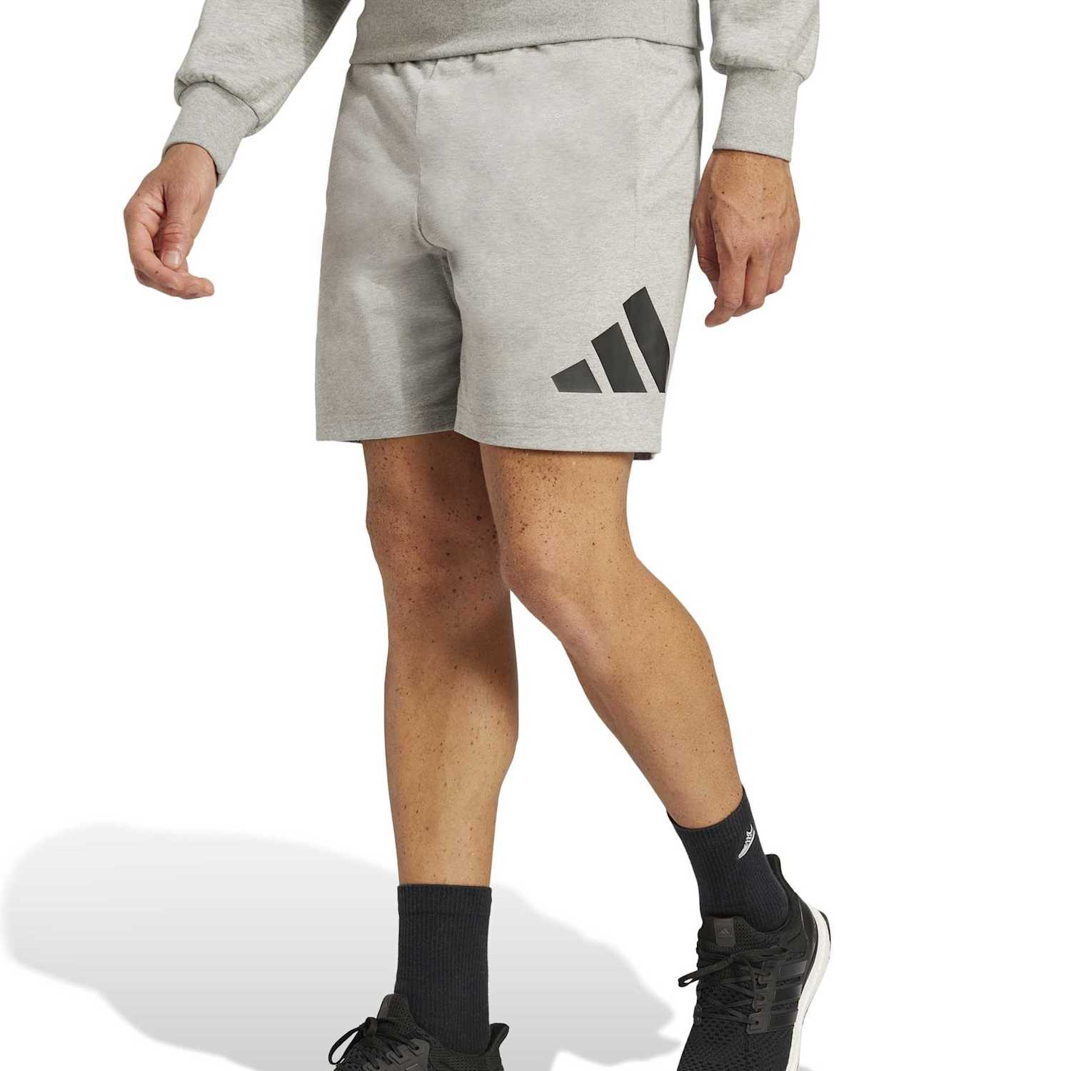 Adidas Men's Essentials Big Logo Shorts - XL - Light Grey