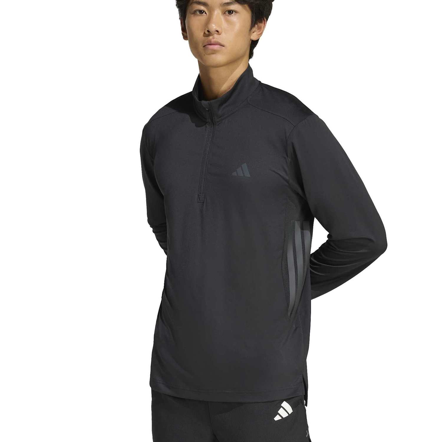 Adidas Men's Essentials Workout 1/4 Zip Sweatshirt - S - Black