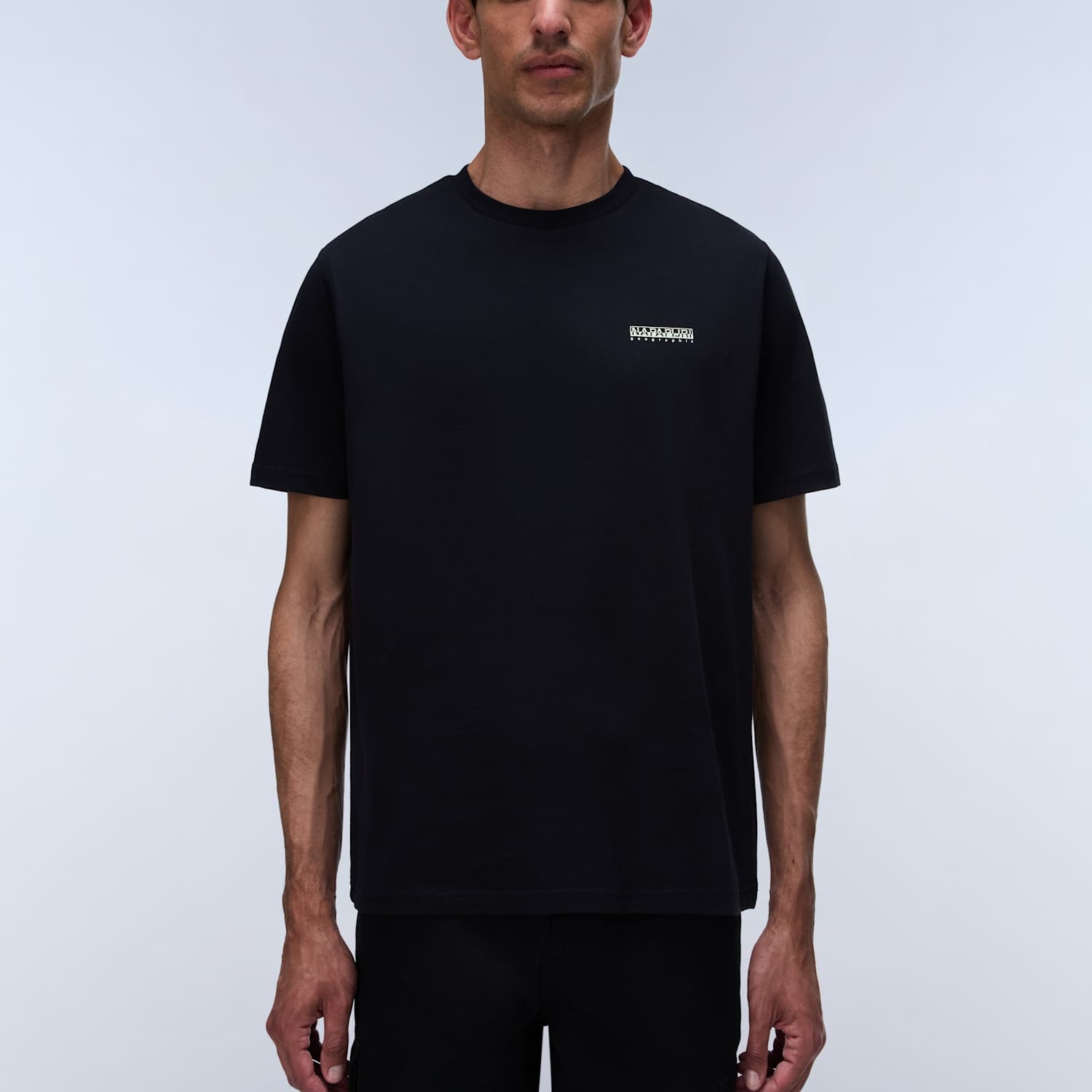 Napapijri Men's Yose Relaxed Fit Jersey Back Graphic T-Shirt - L - Black Mix - Available at M&S