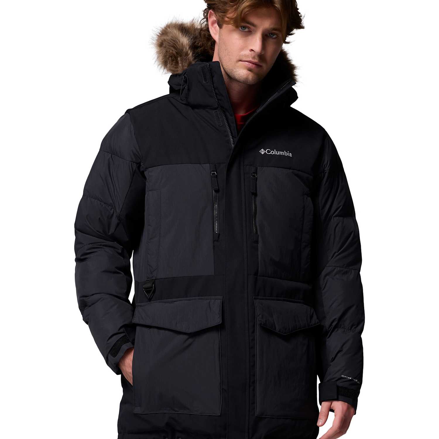 Columbia Men's Marquam Peak Fusion II Hooded Parka Jacket - XL - Black