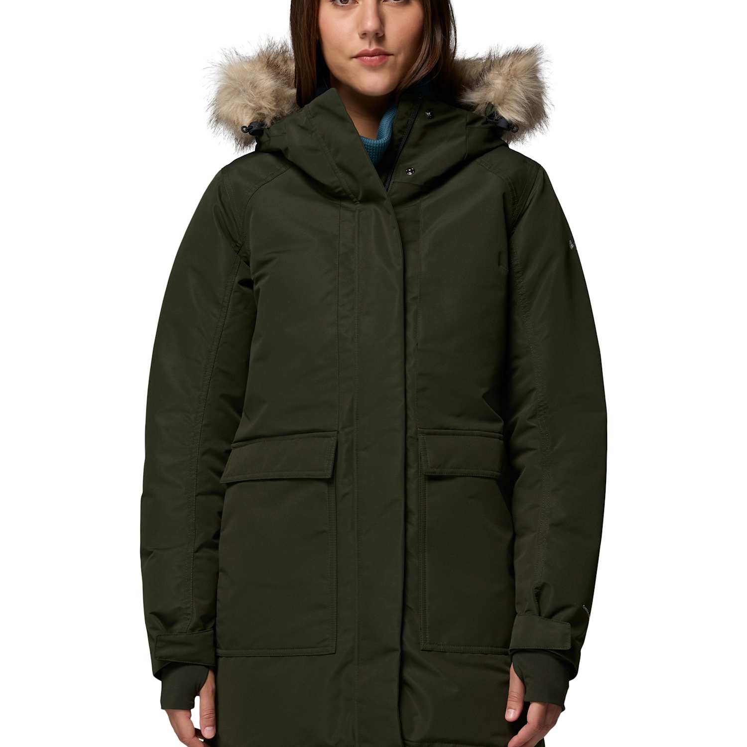 Columbia Women's Little Si II Insulated Waterproof Parka - Small - Dark Green