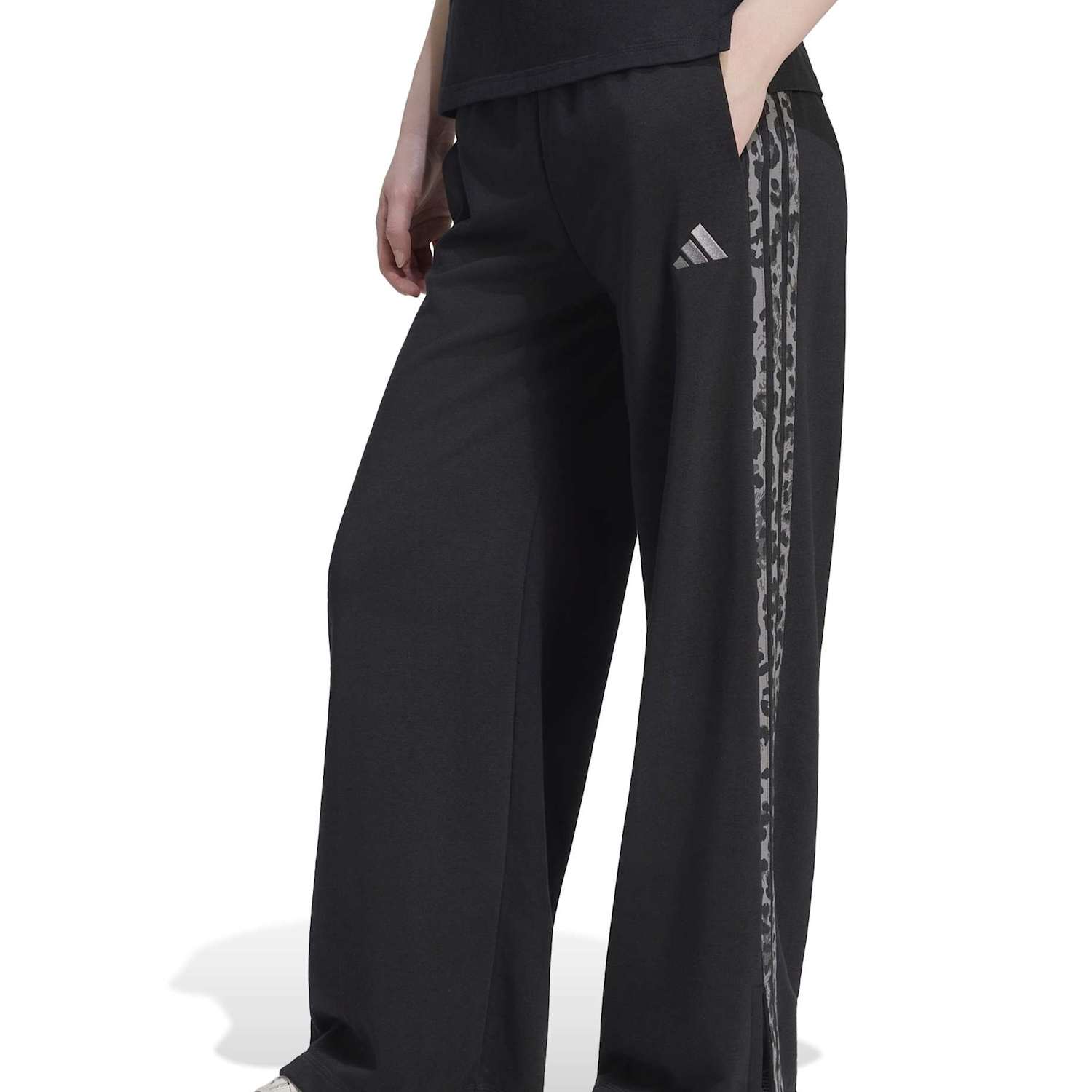 Adidas Women's Animal Print 3-Stripes Cotton Rich Joggers - Small - Multi