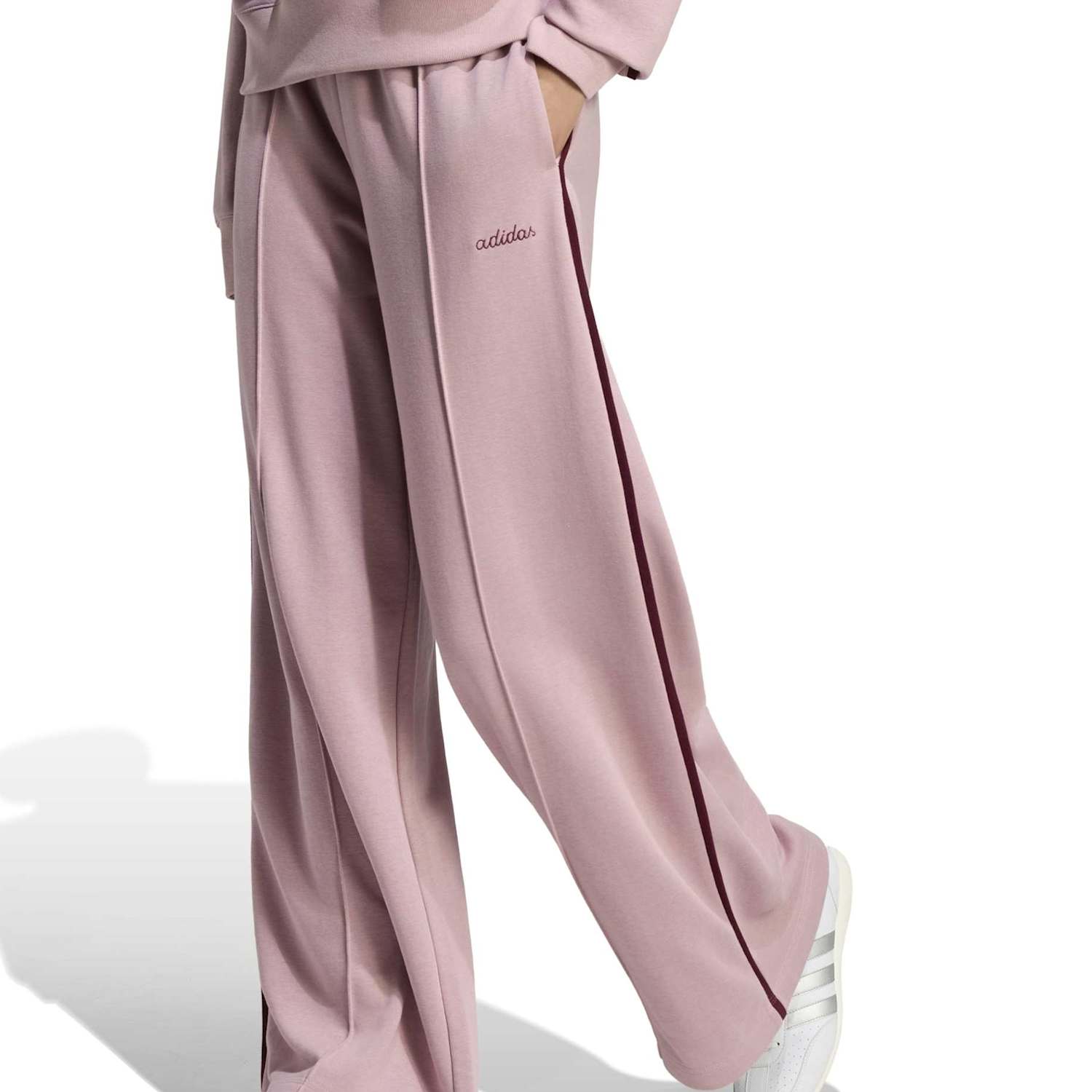 Adidas Women's Seasonal Essentials Cotton Rich Joggers - Extra Small - Burgundy