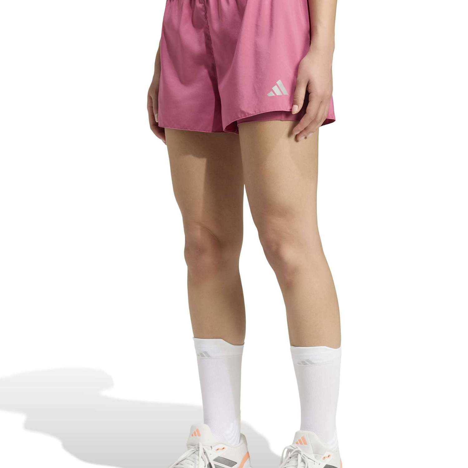 Adidas Women's adi365 Running Essentials 2 in 1 Shorts - Large - Pink Magenta
