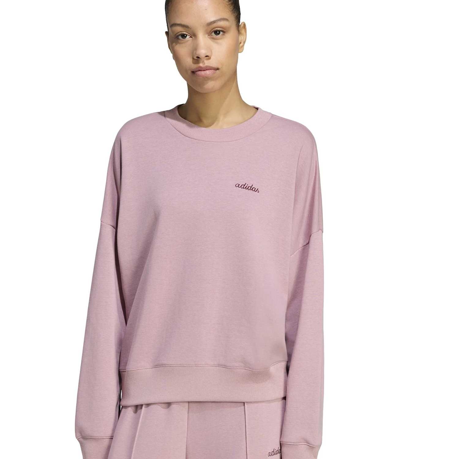 Adidas Women's Seasonal Essentials Colorpop Sweatshirt - Large - Burgundy