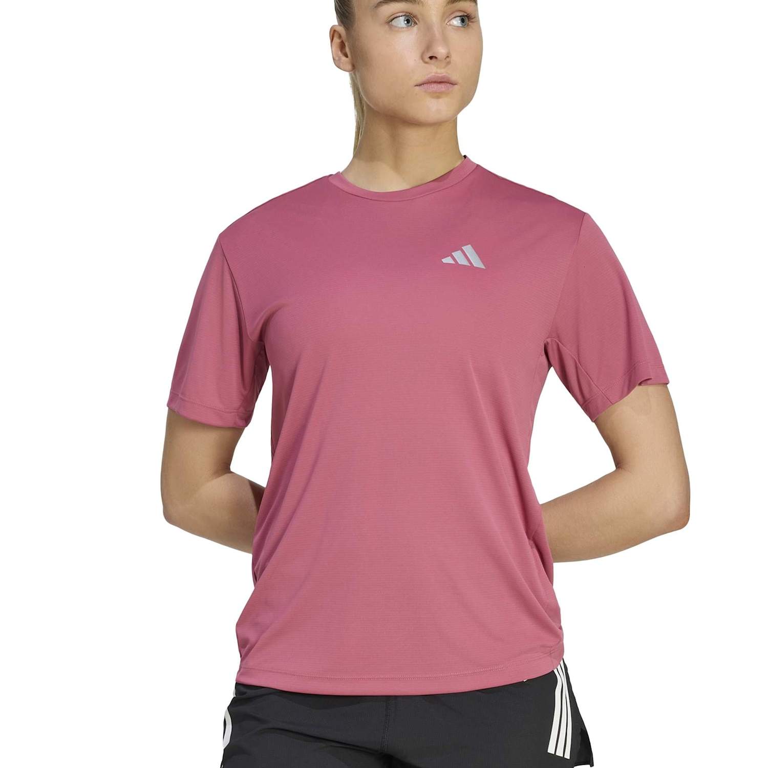Adidas Women's adi365 Running Essentials Crew Neck T-Shirt - Medium - Pink Magenta
