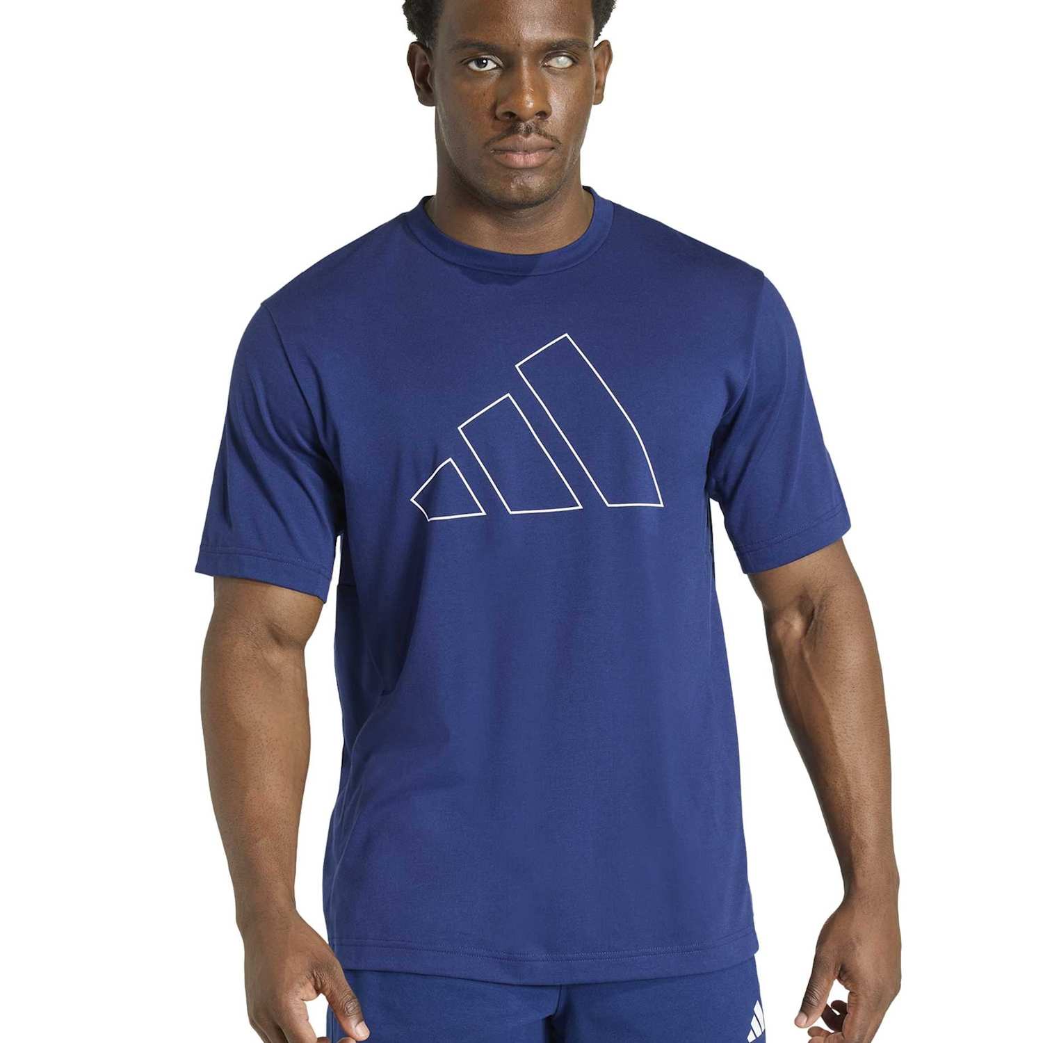 Adidas Men's Workout Essentials Feelready Logo T-Shirt - M - Blue