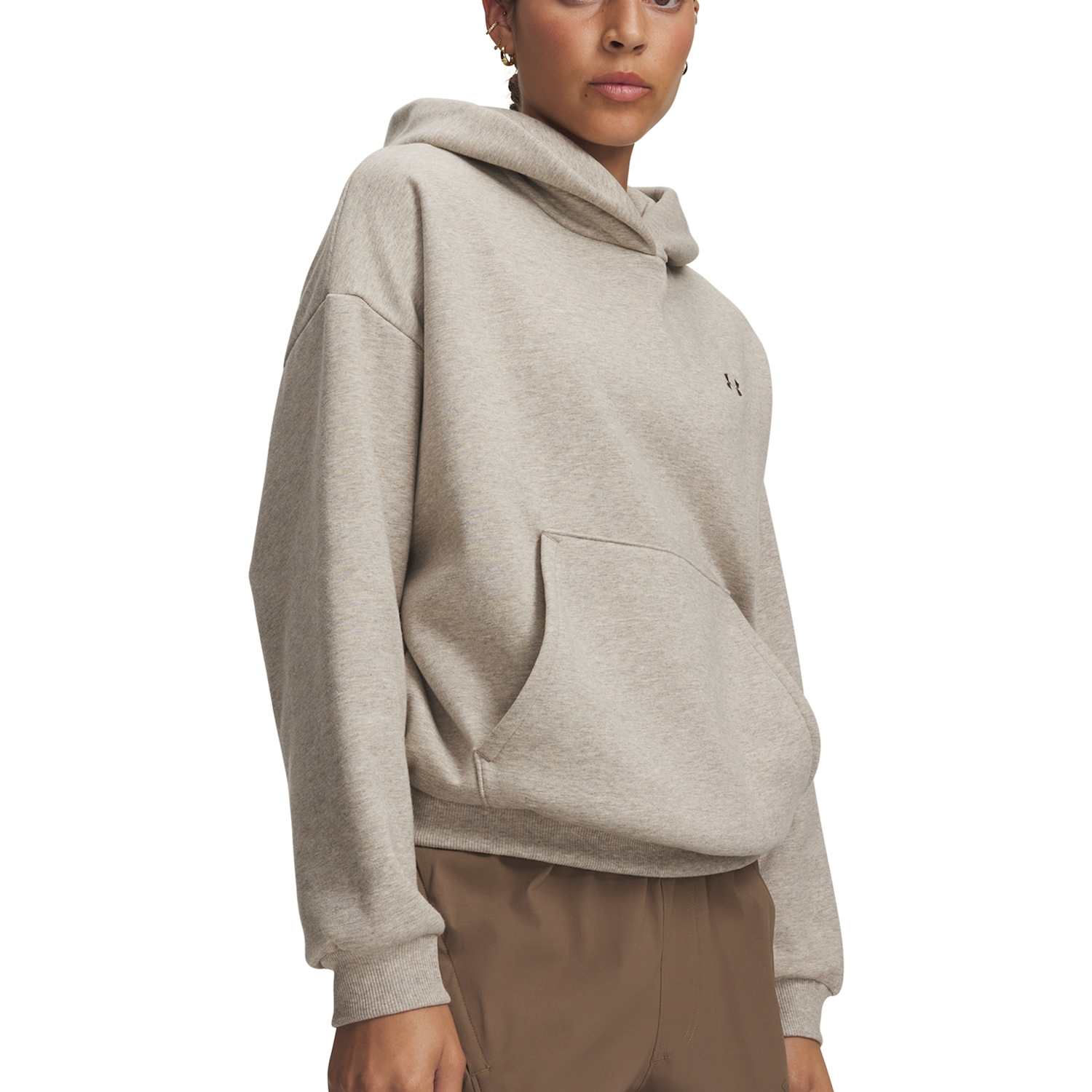 Under Armour Women's Icon Fleece Hoodie - Large - Oatmeal