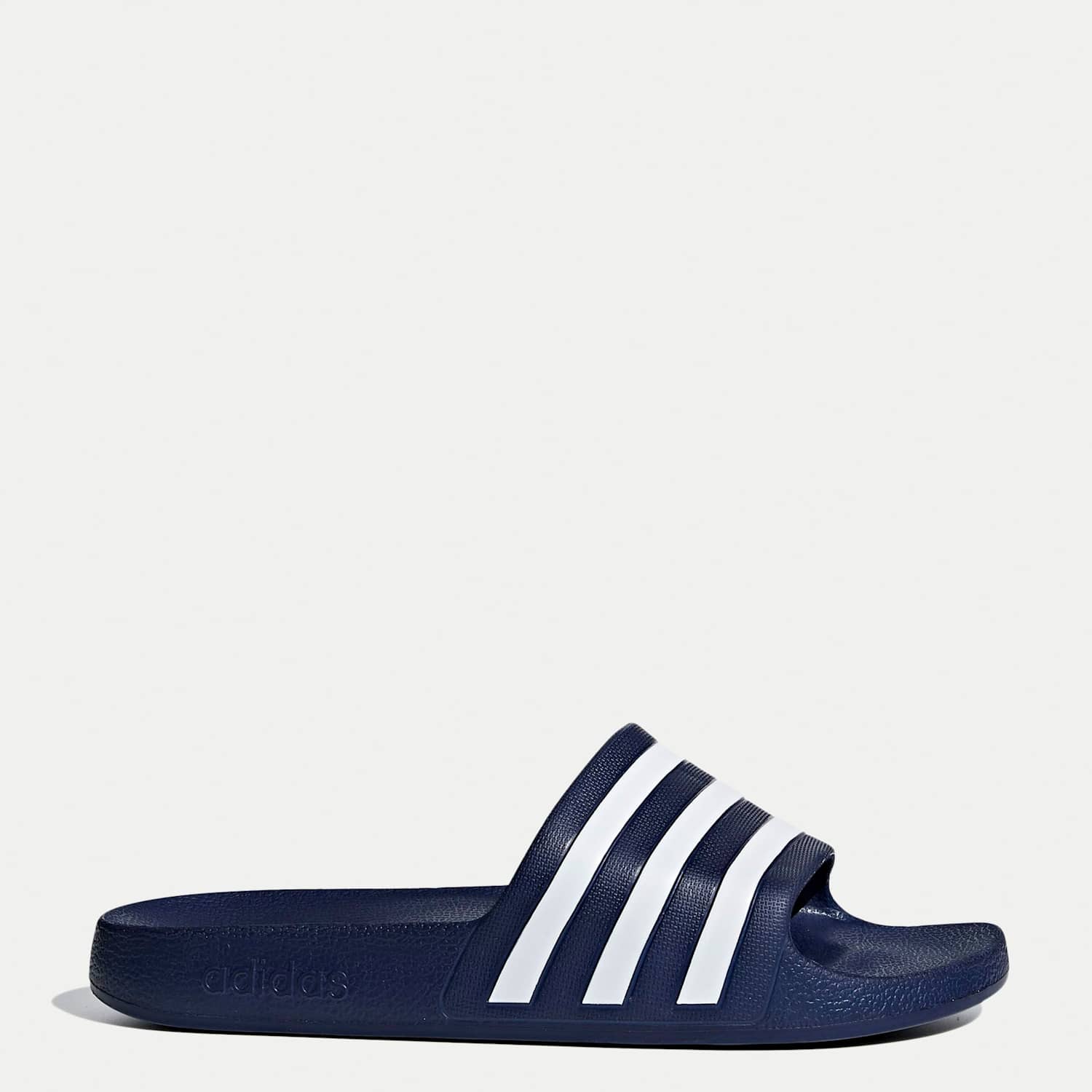 Adidas Men's Adilette Aqua Striped Sliders - 12 - Navy