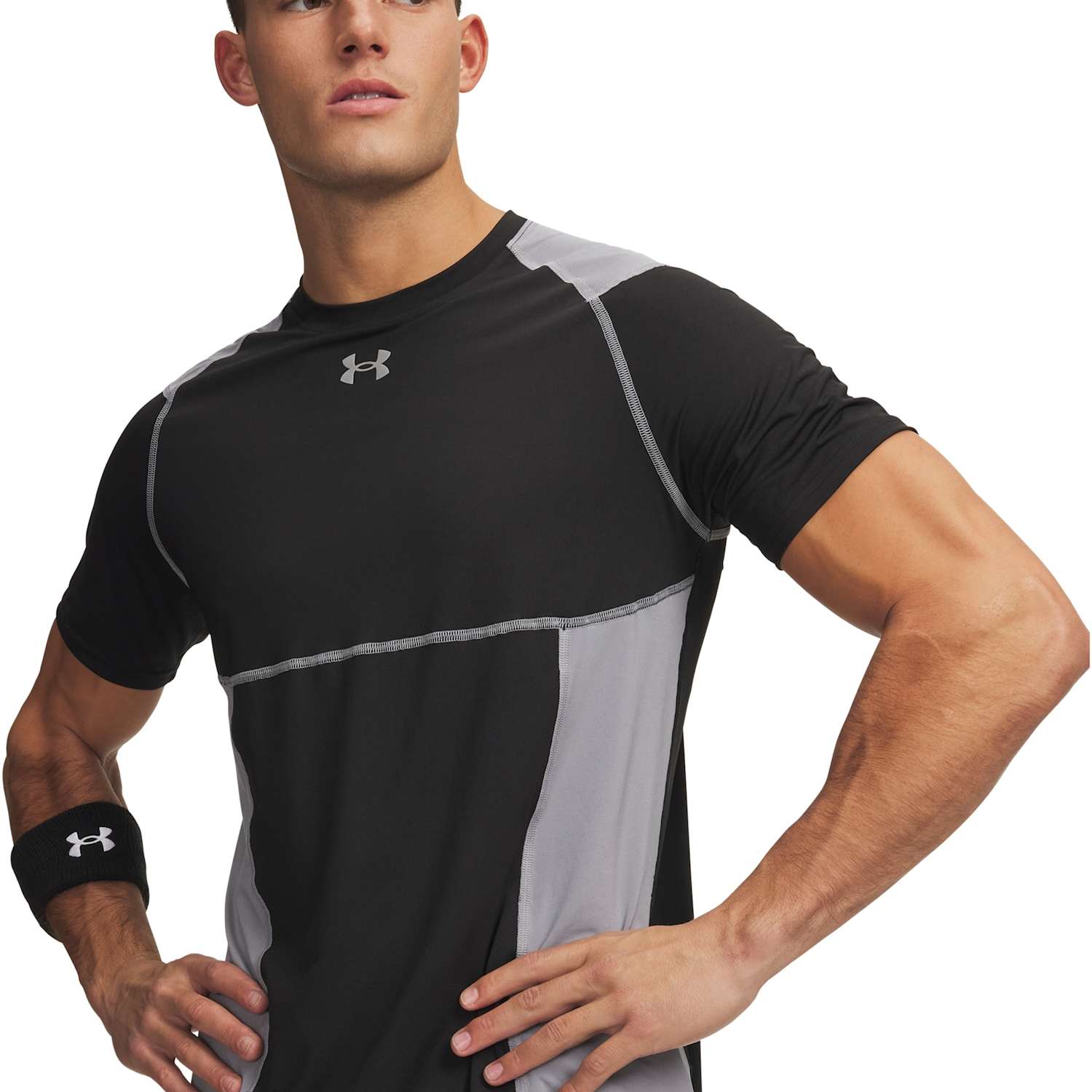 Under Armour Men's HG Elite T-Shirt - 2XL - Black