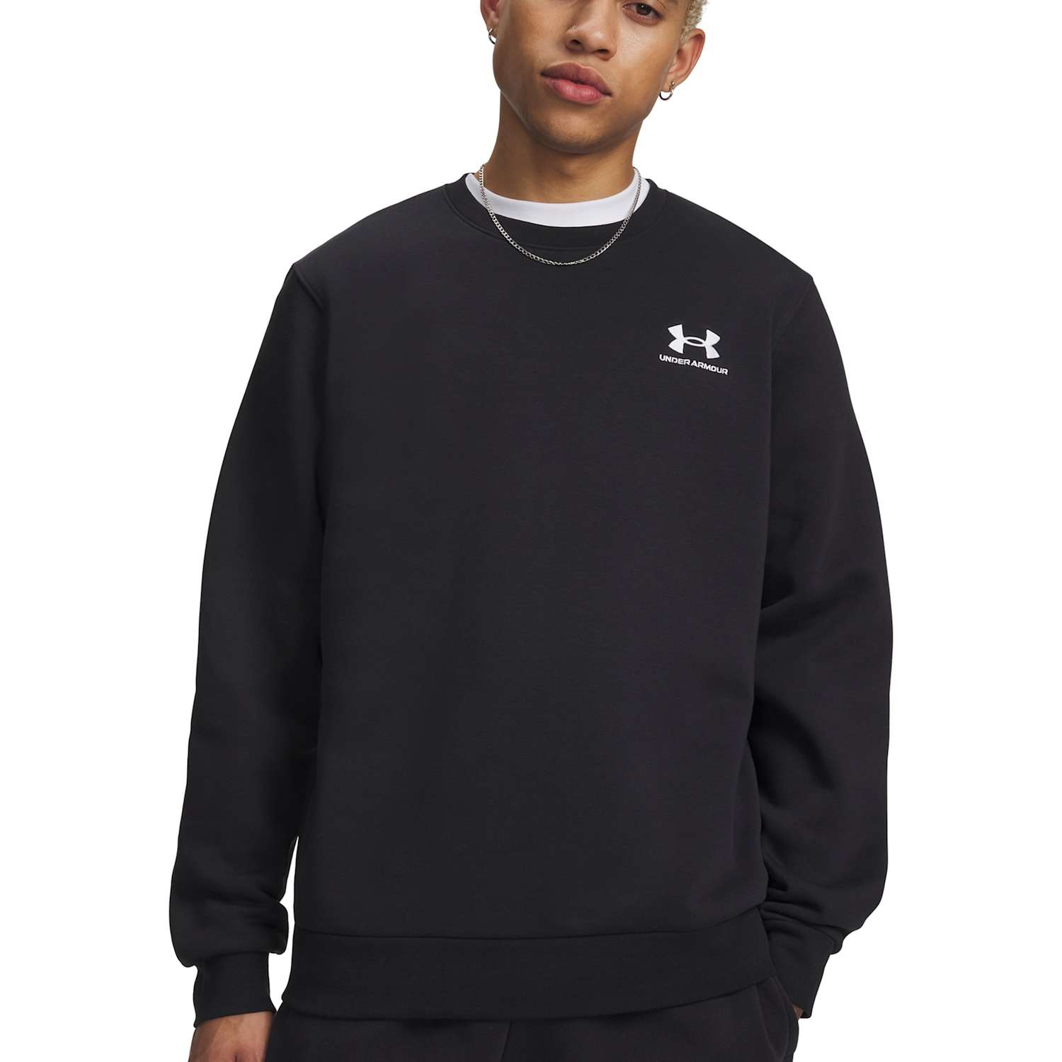 Under Armour Men's Cotton Rich Icon Fleece Sweatshirt - M - Black