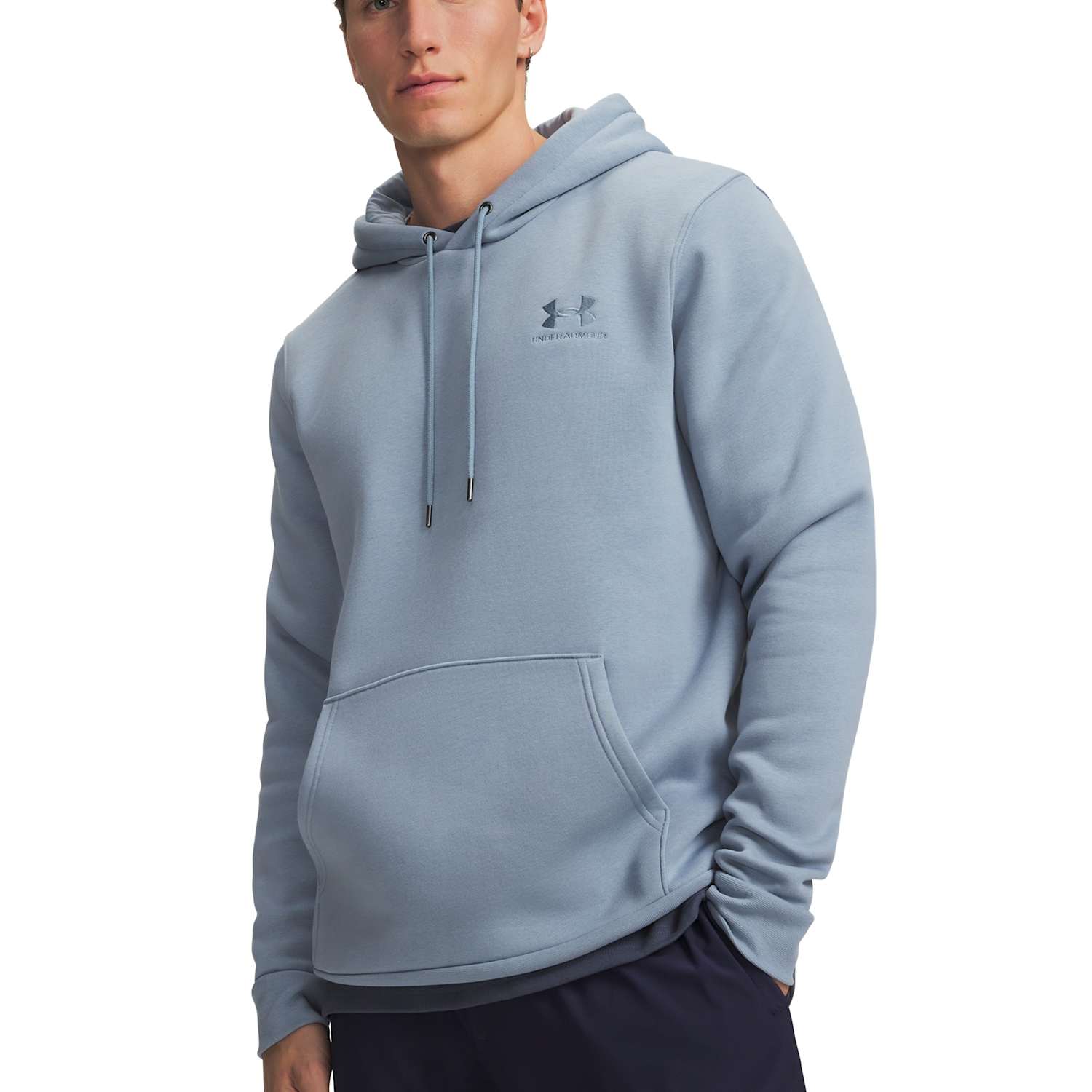 Under Armour Men's Icon Cotton Rich Fleece Hoodie - 2XL - Light Blue