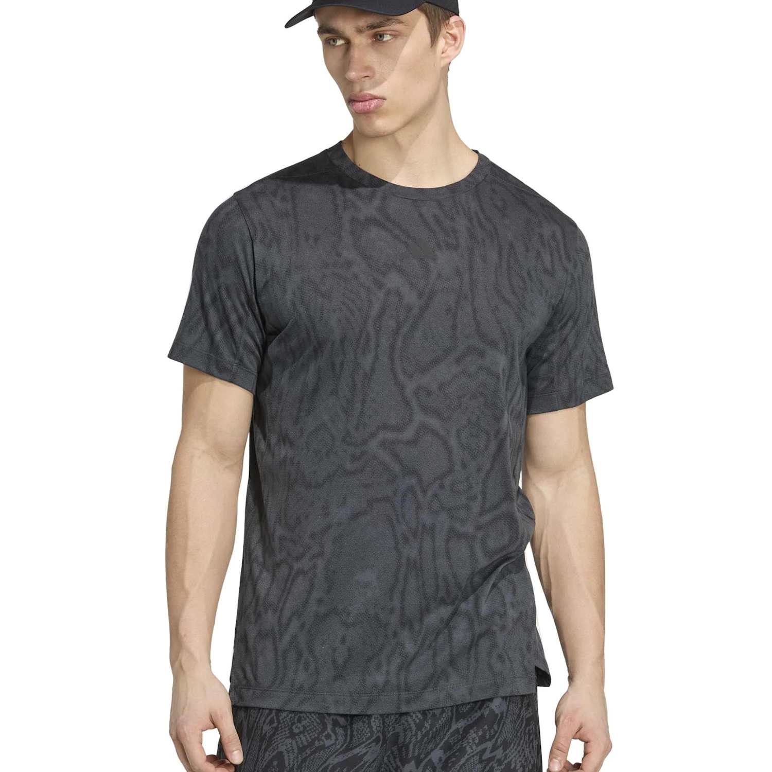 Adidas Men's D4T PrimeLift Printed Training T-Shirt - XL - Dark Grey