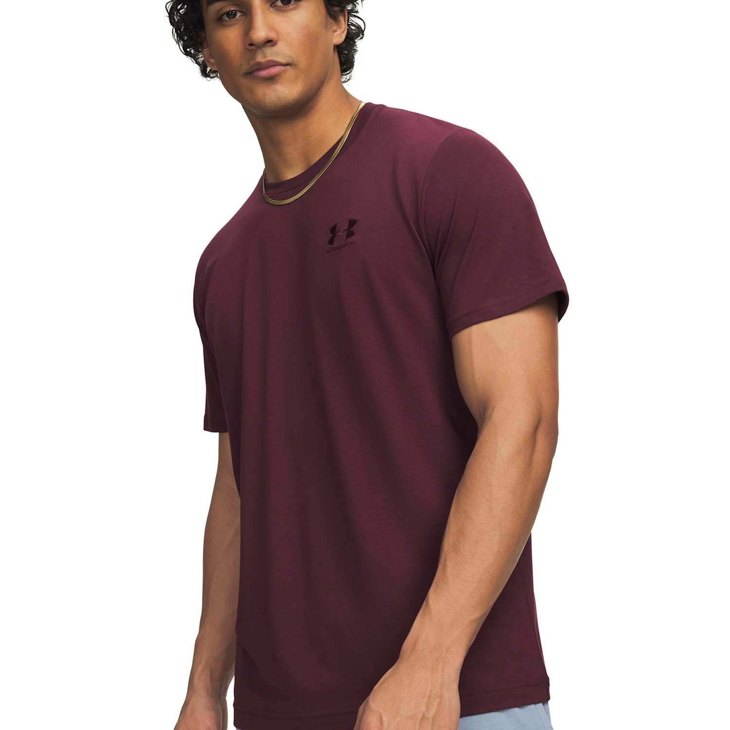 Under Armour Men's Icon Cotton Rich T-Shirt - XL - Burgundy