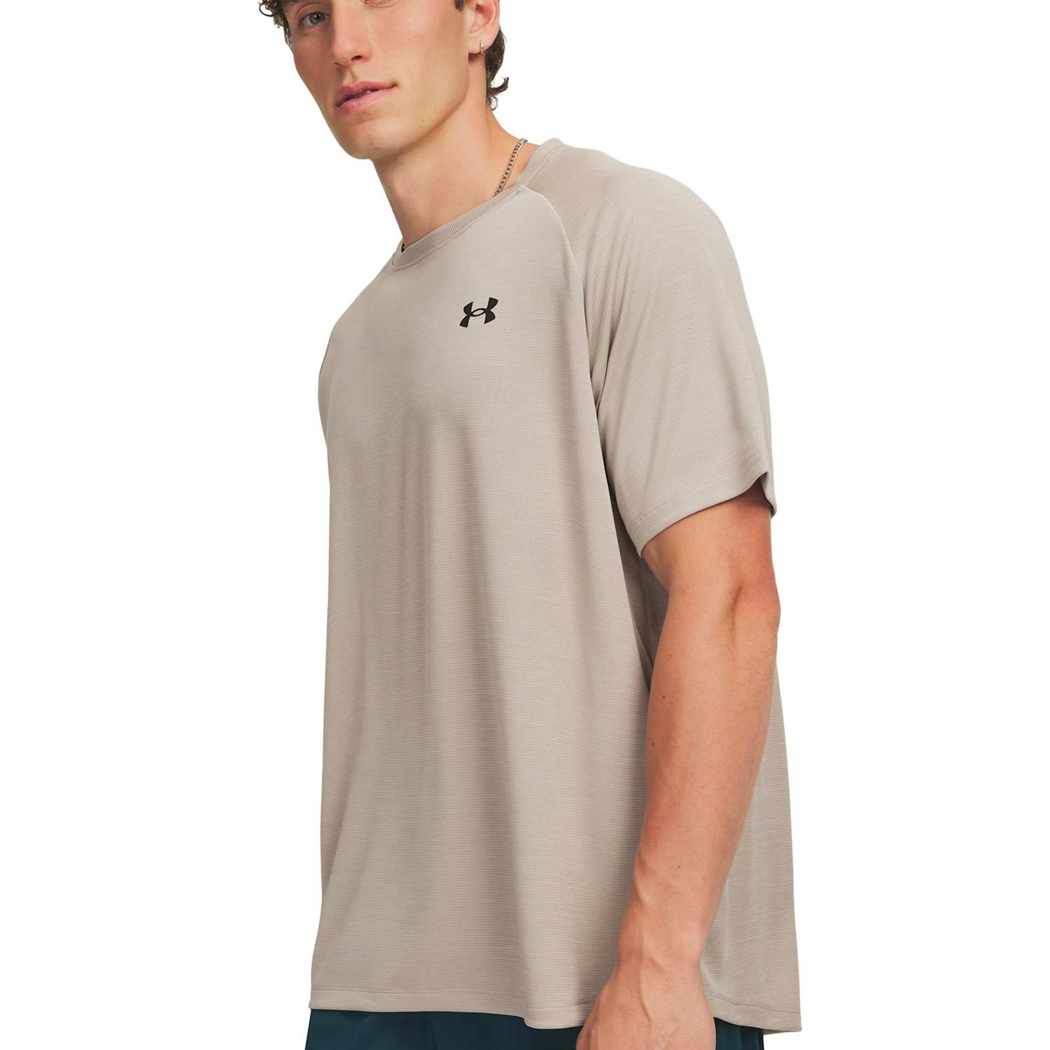 Under Armour Men's Tech Textured Short Sleeve T-Shirt - XL - Oatmeal
