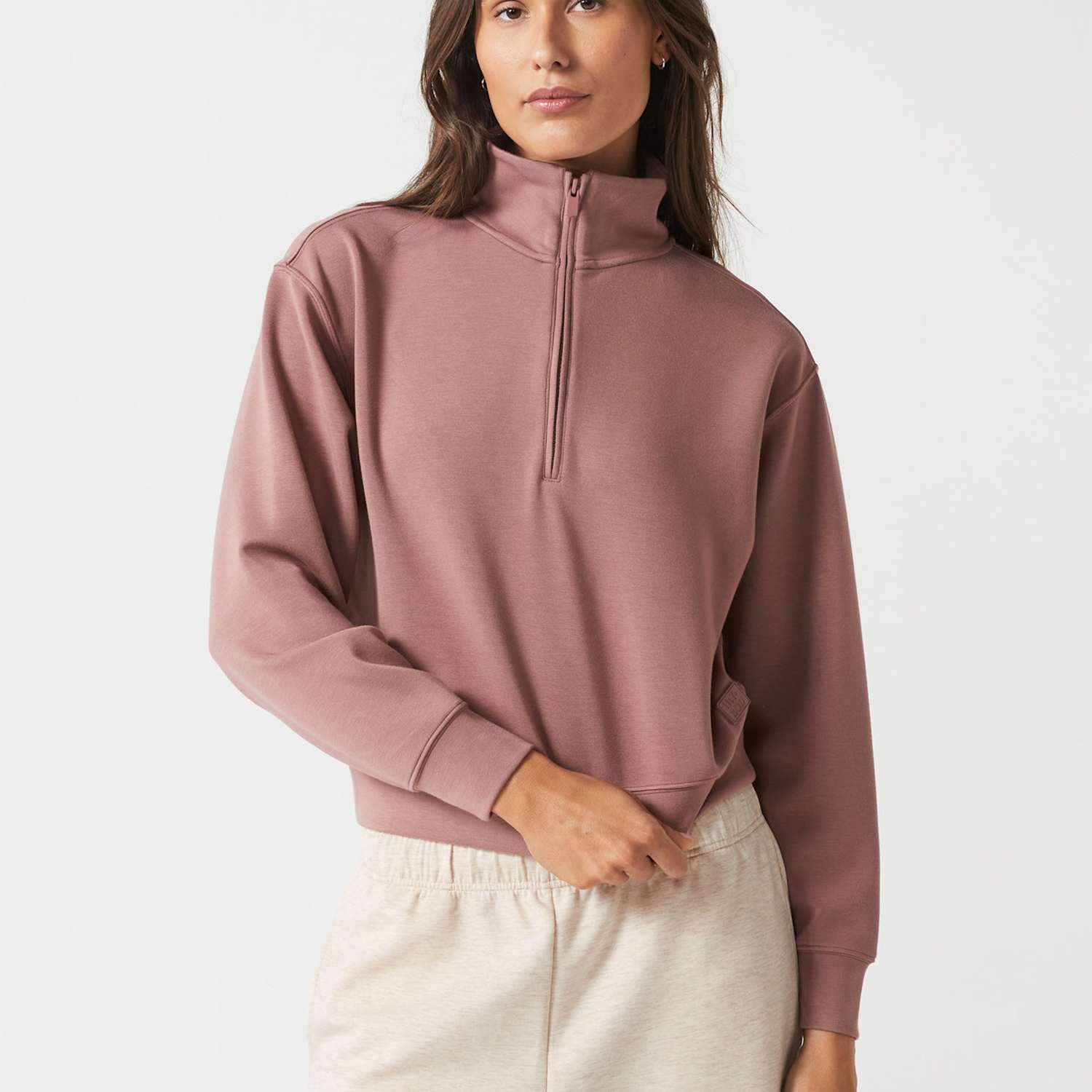 Lilybod Women's High Neck Sweatshirt - Extra Small - Taupe