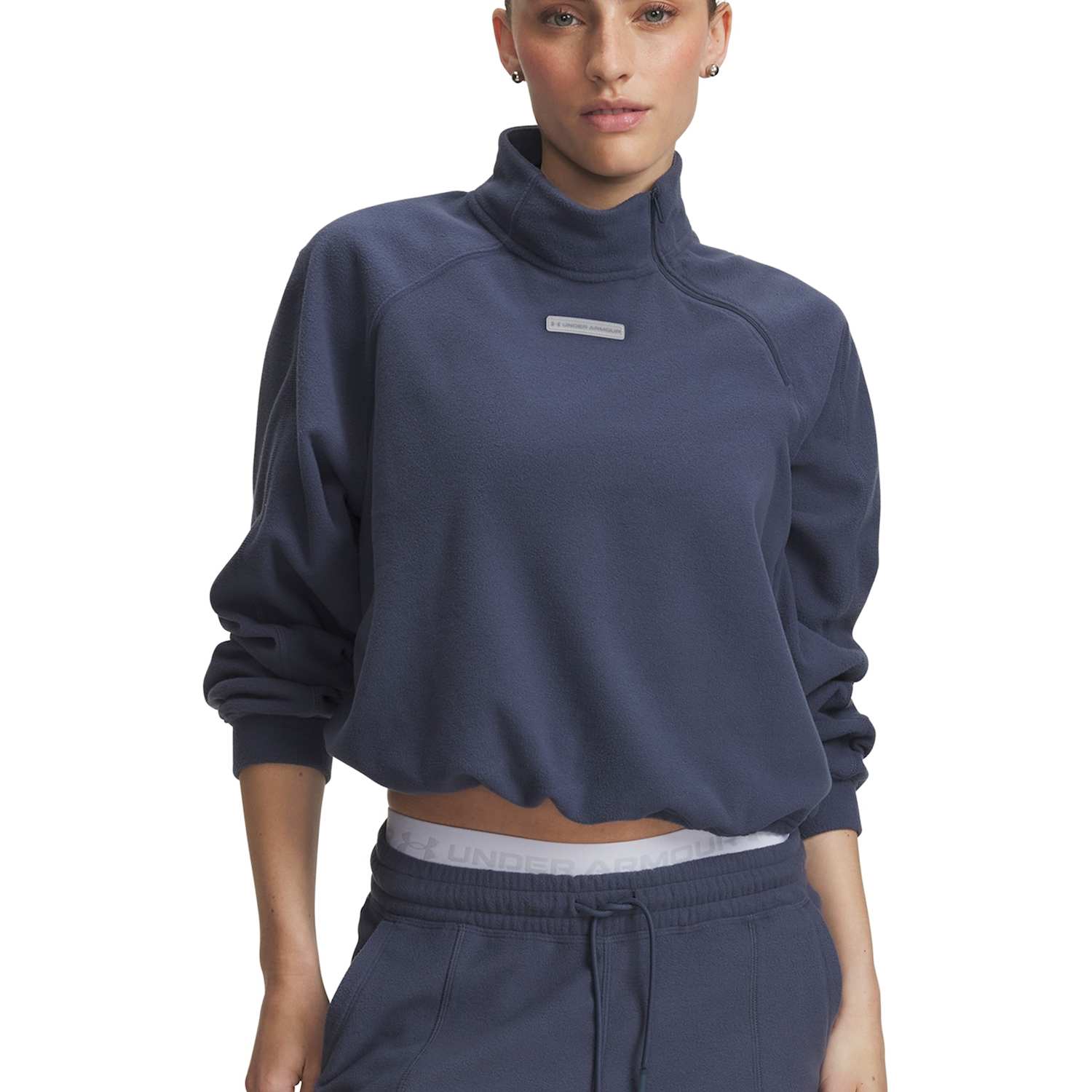 Under Armour Women's Performance Fleece Quarter Zip Sweatshirt - Medium - Charcoal