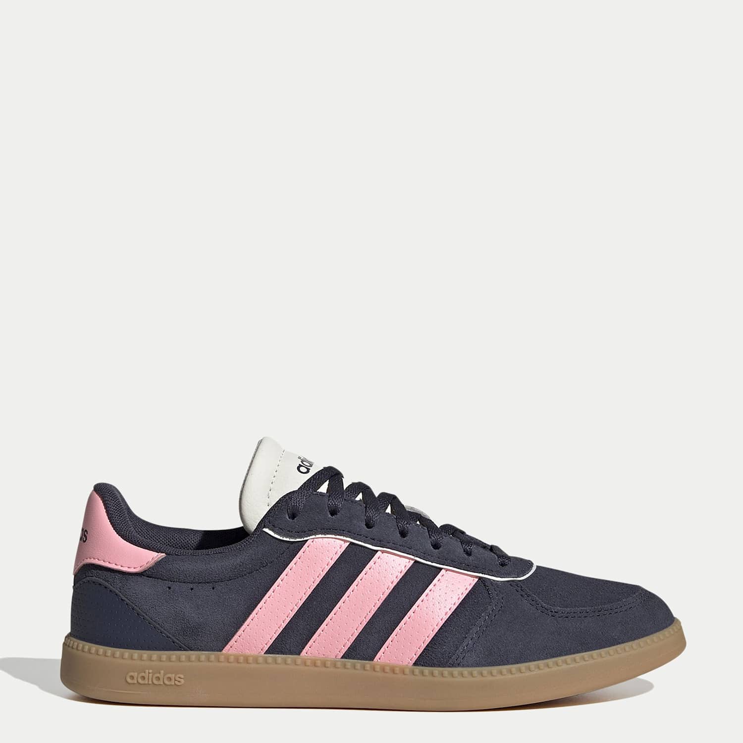 Adidas Women's Breaknet Sleek Leather Gumsole Trainers - 5 - Pink Mix