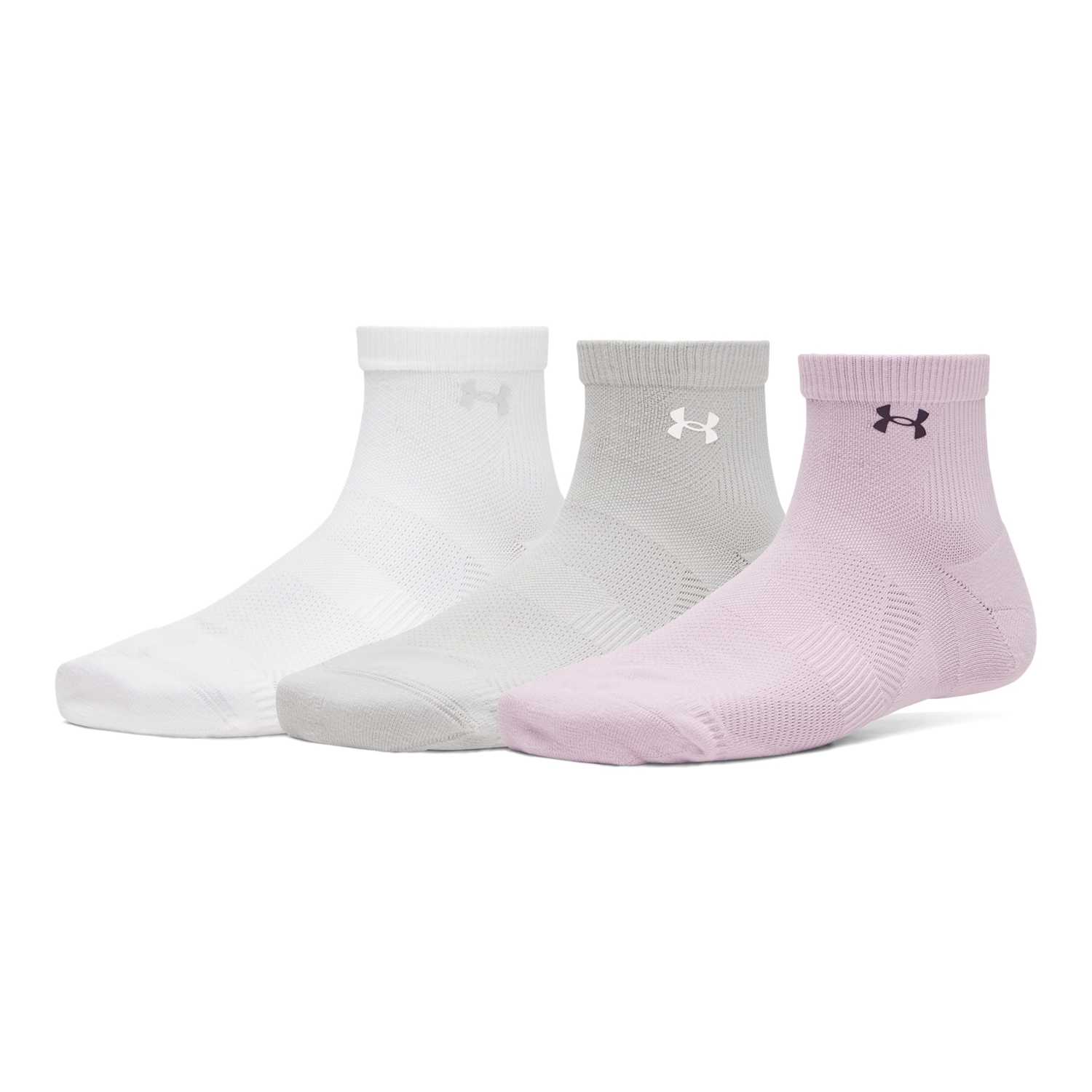 Under Armour Women's 3 Pack Vanish Ankle Socks - Medium - Purple Mix