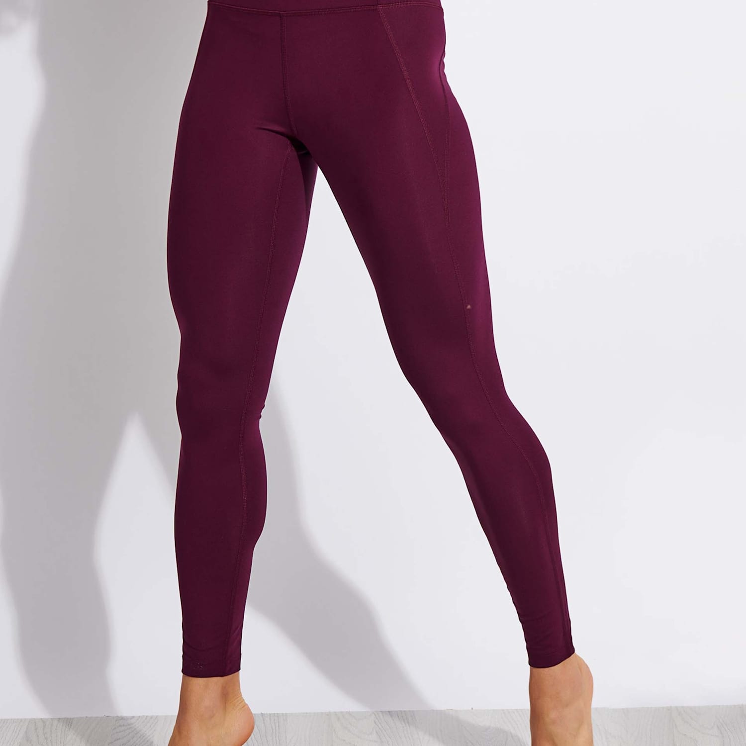 Womenfriend Collective Women's Compressive High Waisted Leggings - Extra Small - Burgundy