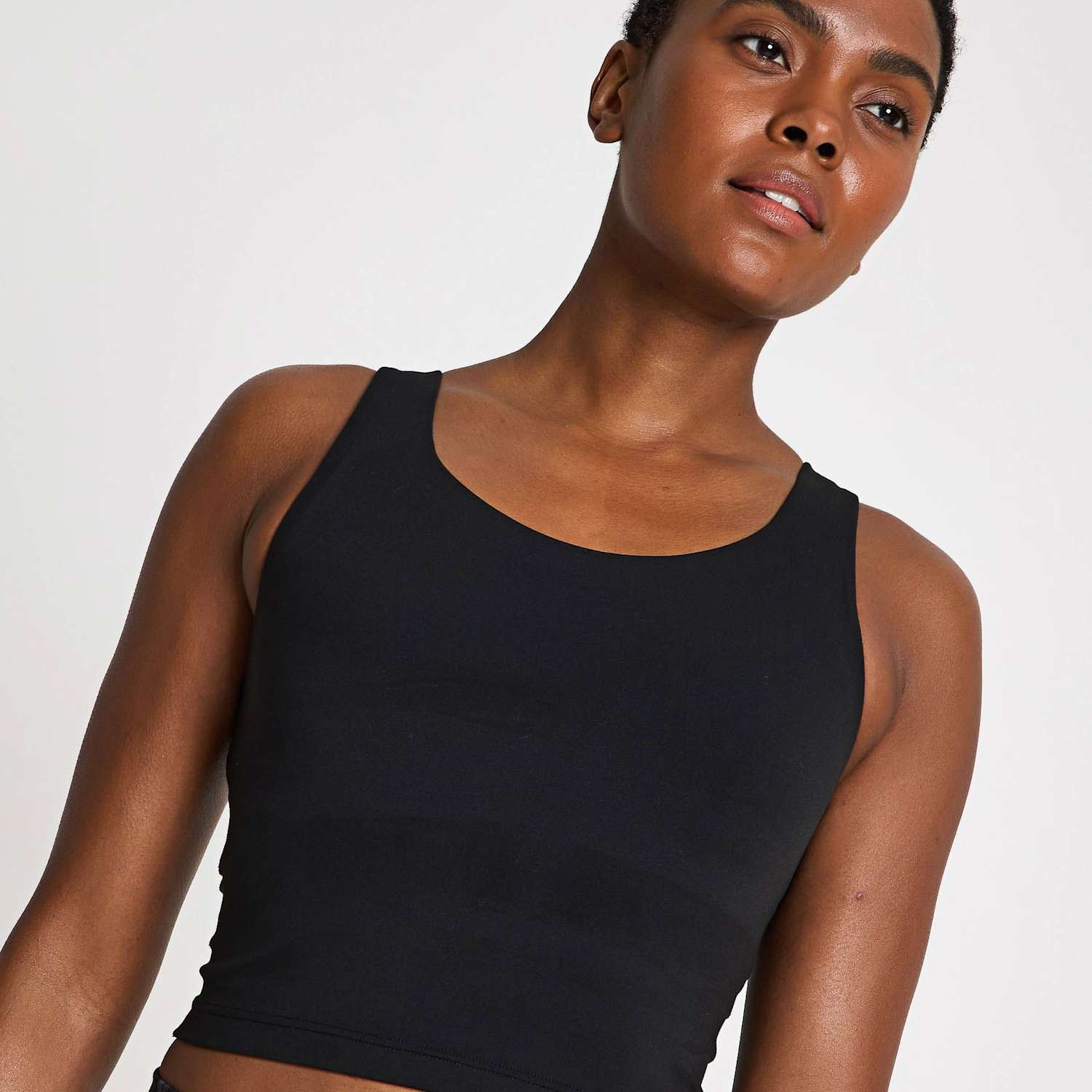 Adidas Women's All Me Medium Support Longline Sports Vest - Black