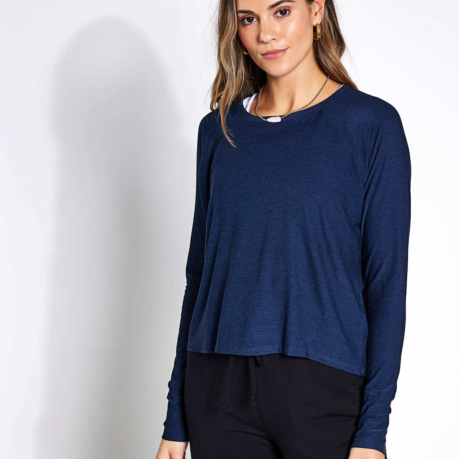 Beyond Yoga Women's Featherweight Daydreamer Sweatshirt - Medium - Navy