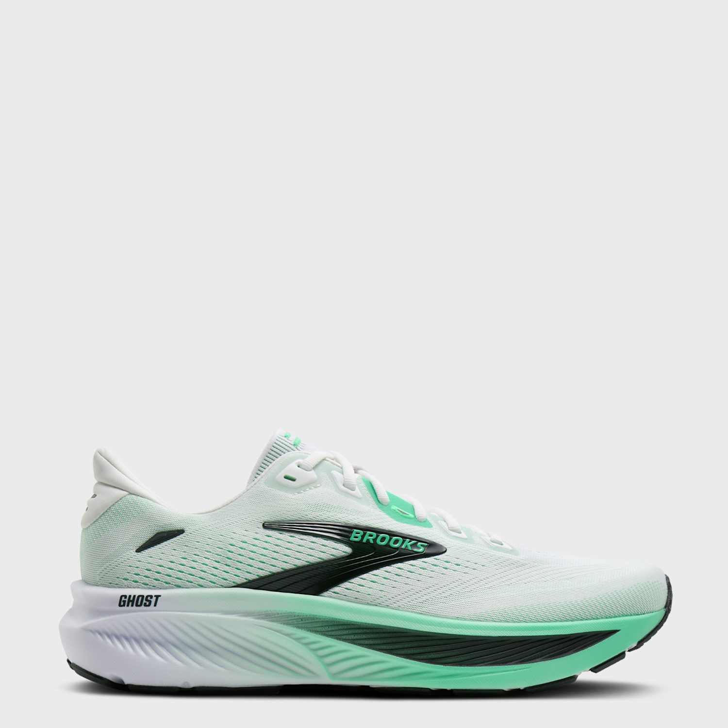 Brooks Men's Ghost 18 Road Running Trainers - 12 - Green Mix - Available at M&S