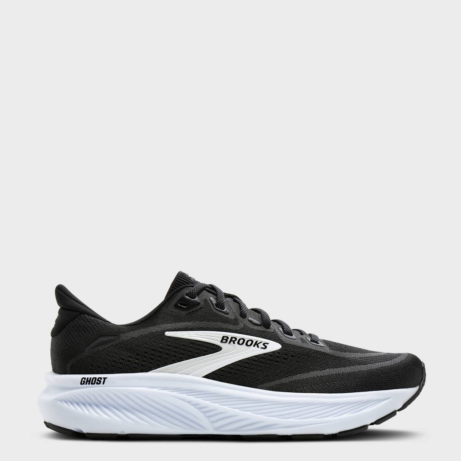 Brooks Men's Ghost 18 Road Running Trainers - 12 - Black/Grey - Available at M&S