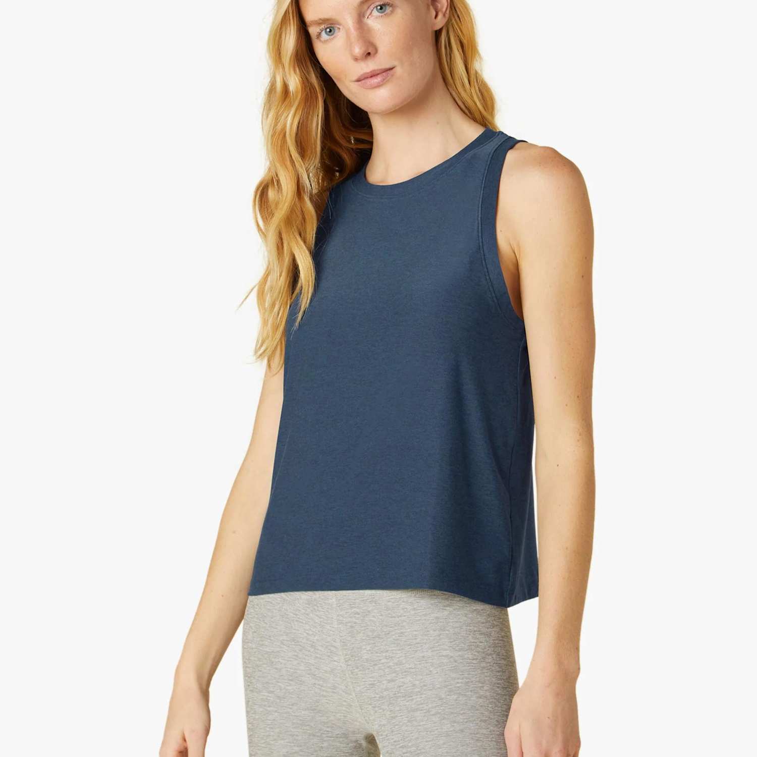 Beyond Yoga Women's Featherweight Rebalance Crew Neck Vest Top - Large - Navy