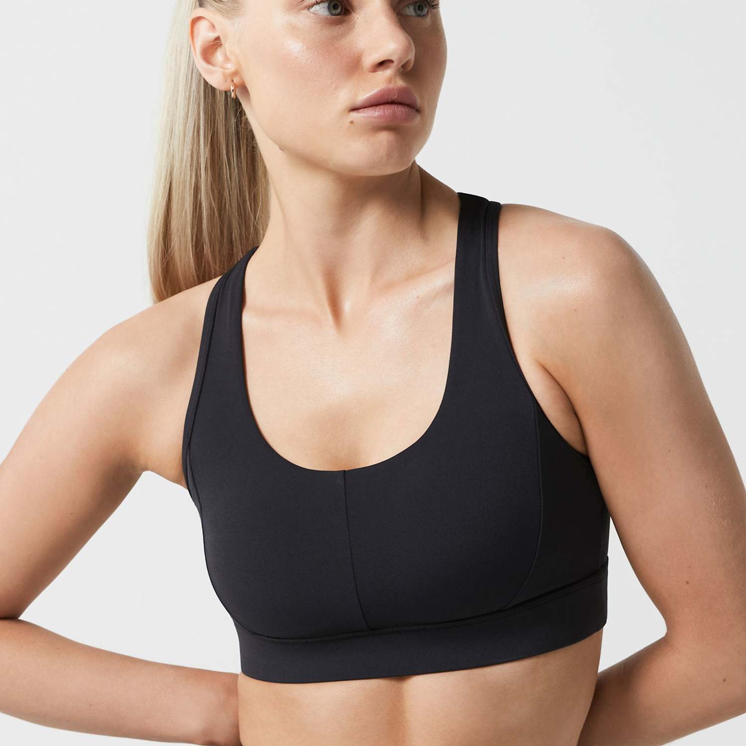 Lilybod Women's Frankie Decorative Seam Sports Bra - Large - Black