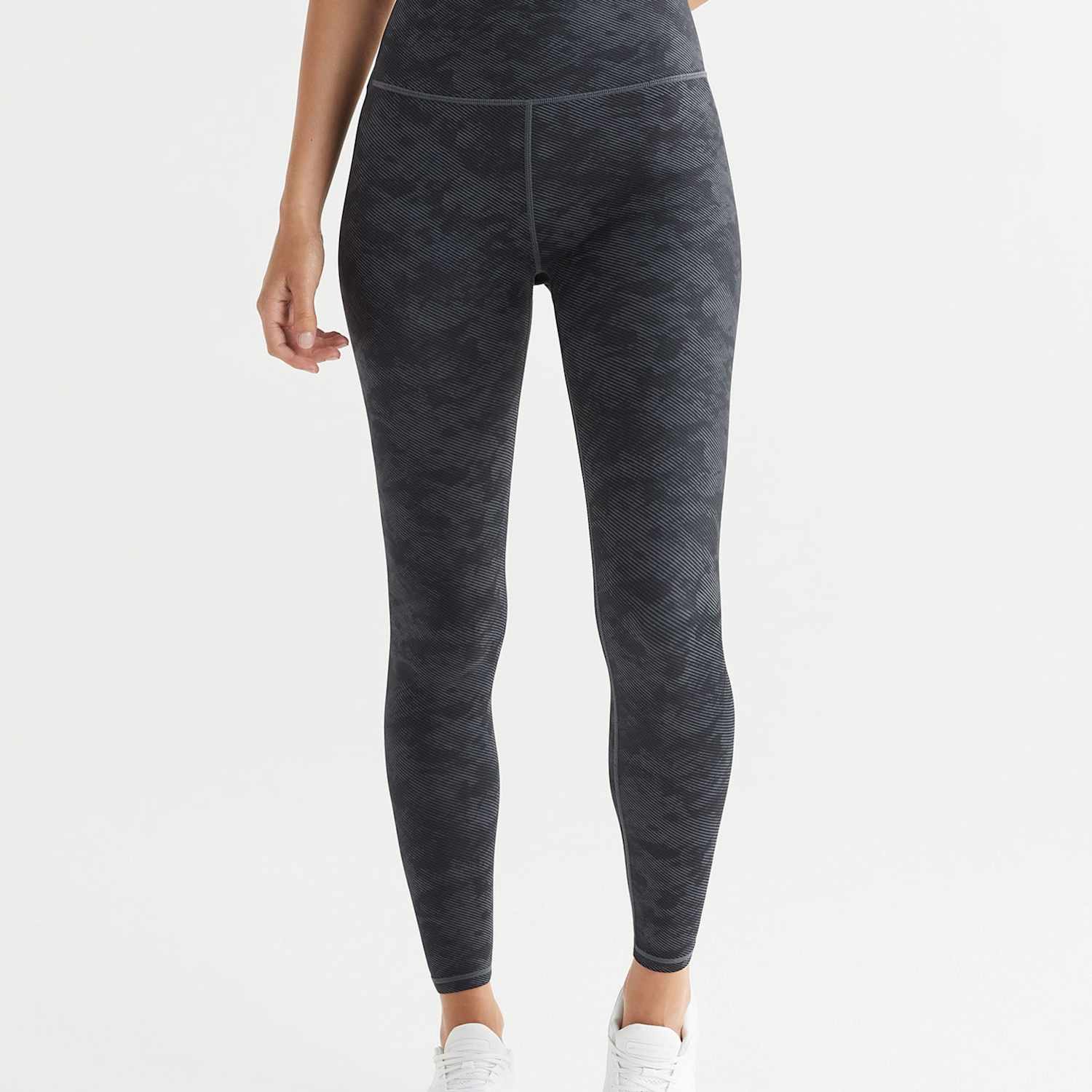 Lilybod Women's Astrid High Waisted Stucco Print Leggings - Large - Black