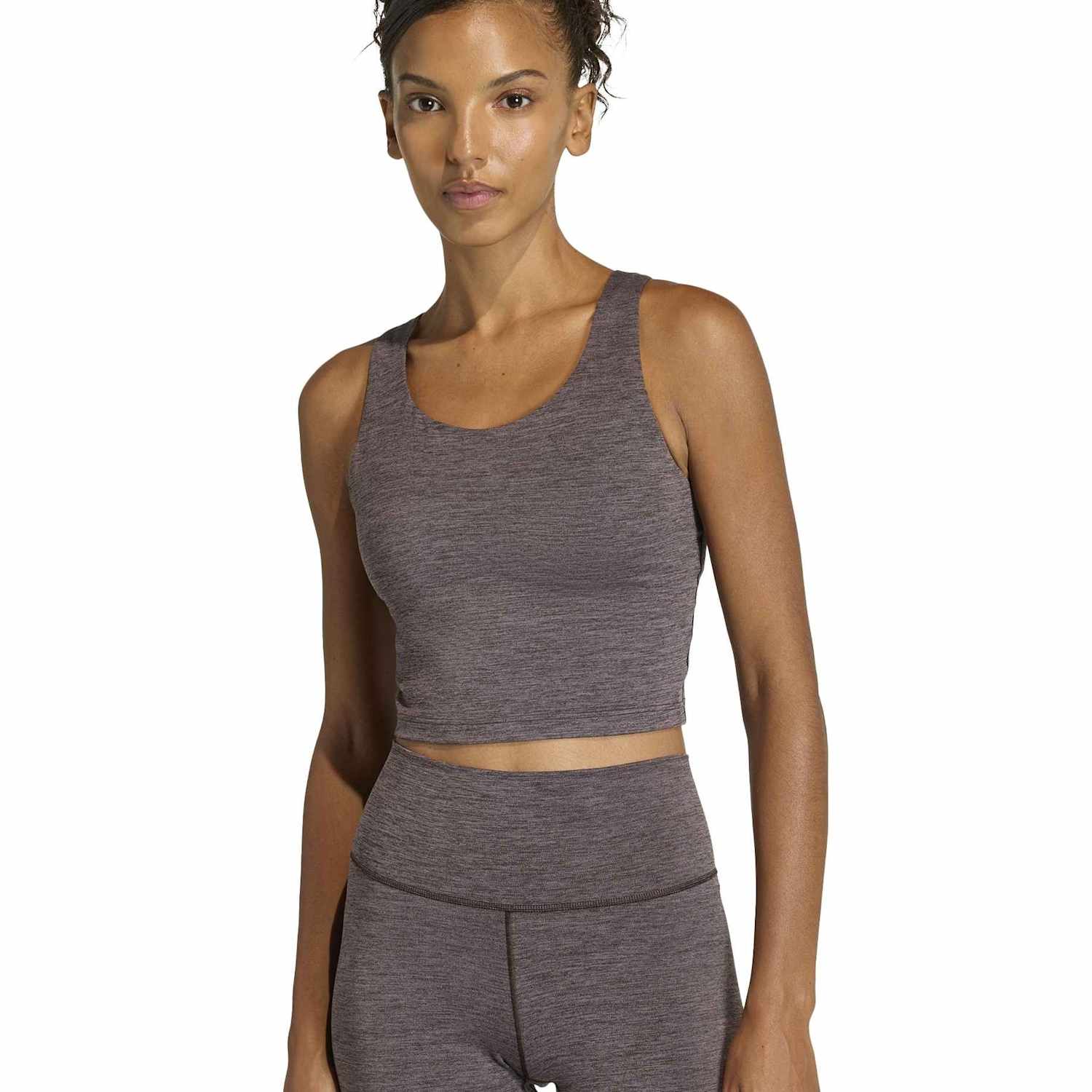 Adidas Women's All Me Medium Support Tank Sports Bra - Brown